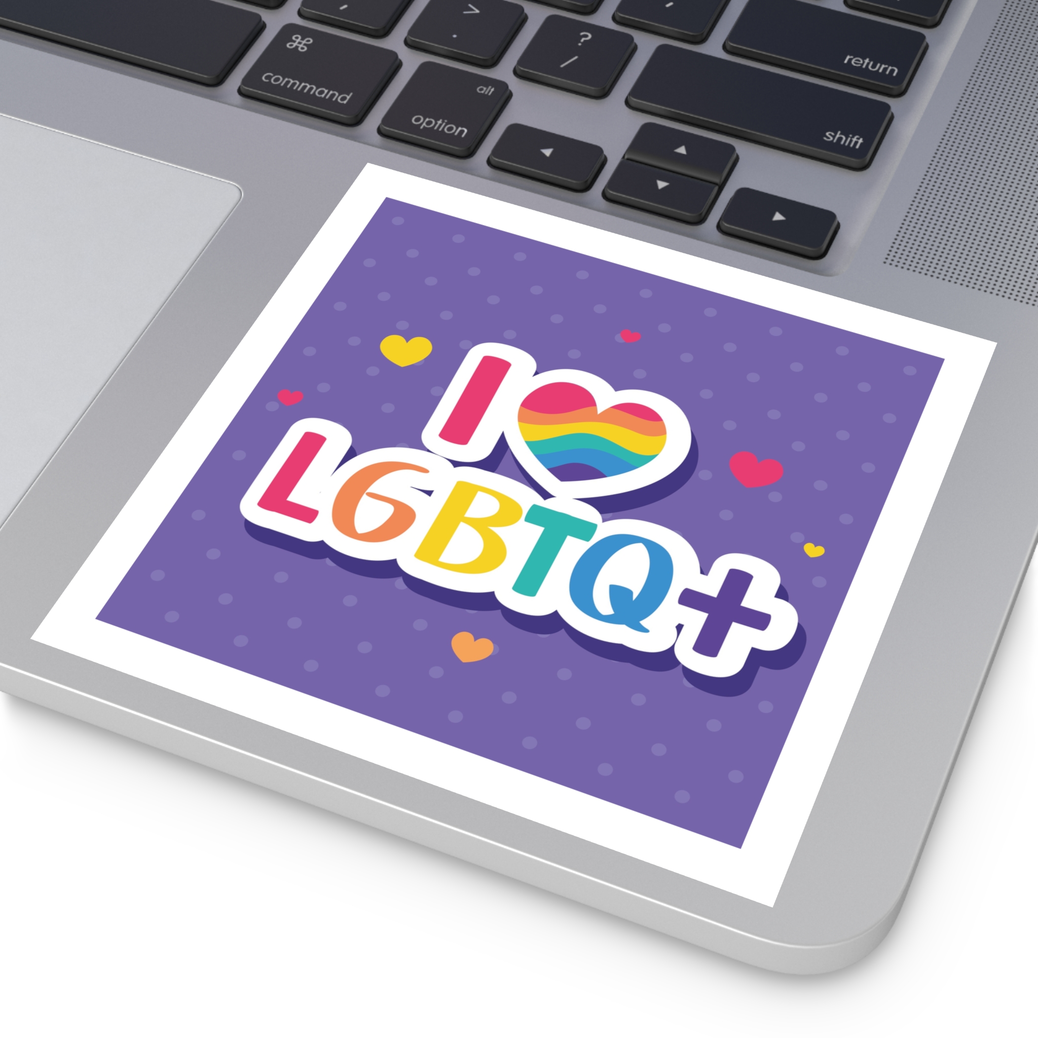 I Love Lgtbi Lettering Laminate Stickers Square - Image 43