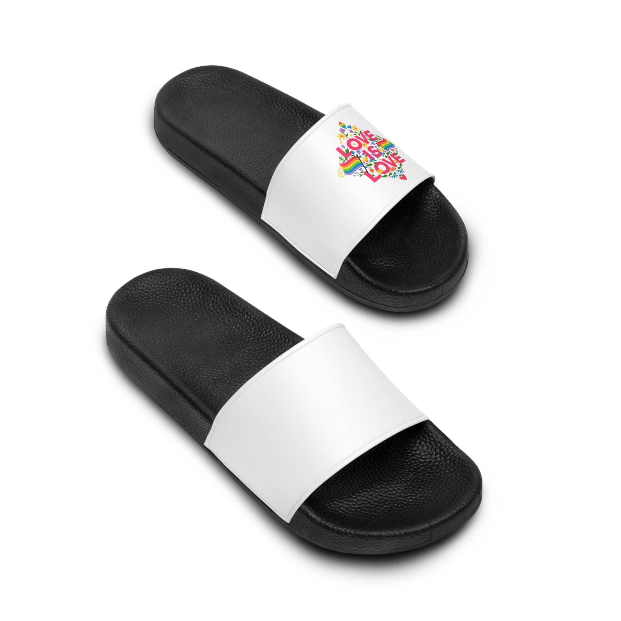 Pride Day Typography Mens Slide Sandals - Image 4