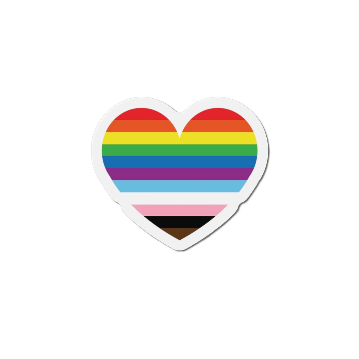 Progress Pride Flag Heart Symbol Love Inclusion1 Die Cut Magnets - Image 4