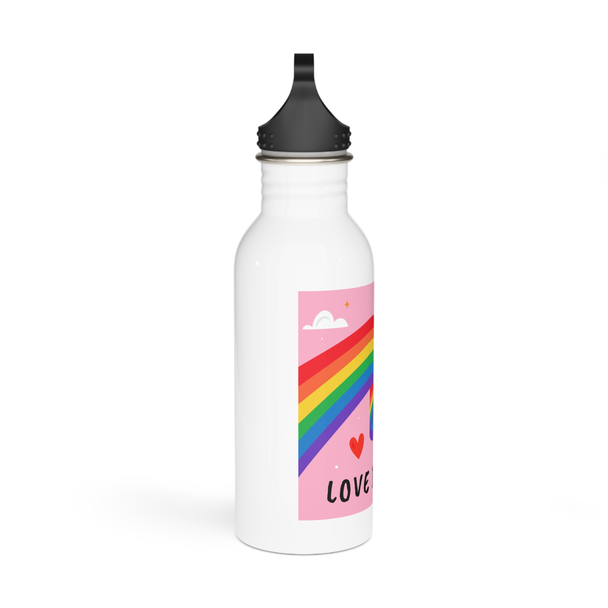 Colorful Flag Pride Day Stainless Steel Water Bottle - Image 2