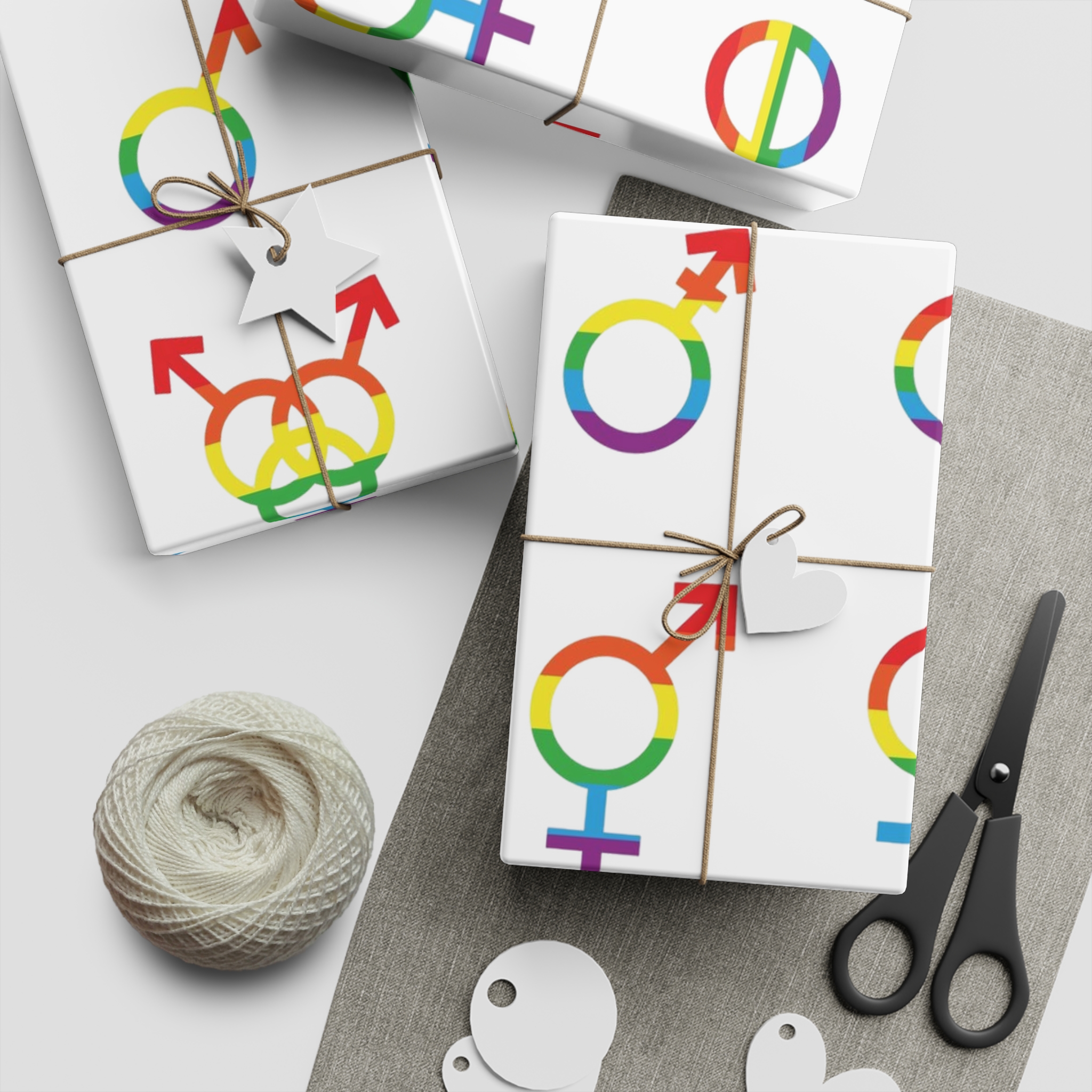 Vector Gender Symbols Sexual Orientation Set Gift Wrapping Paper Sheets 1pc - Image 5