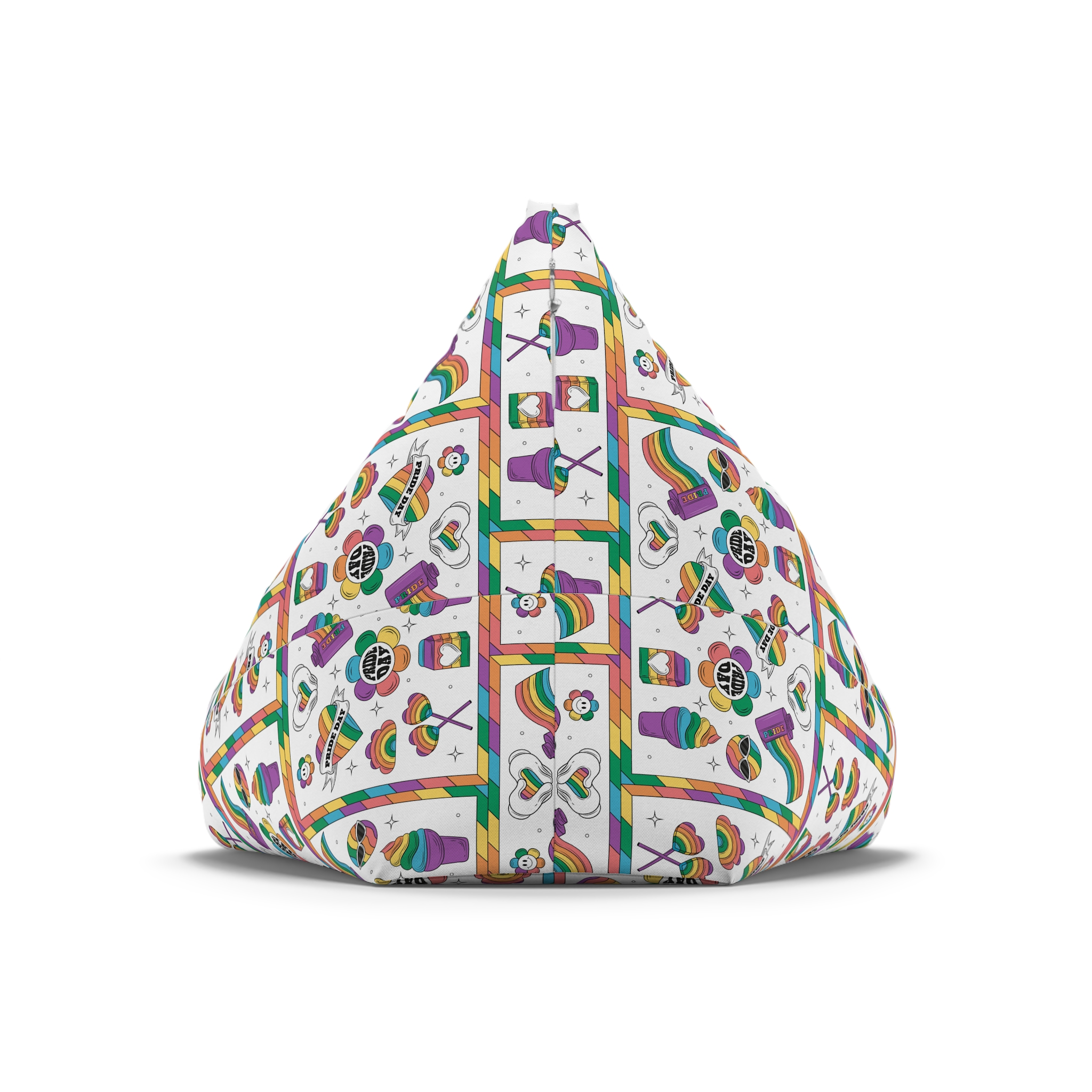 Hand Drawn Design Elements Collection Pride Month Celebration Bean Bag Chair Cover - Image 6