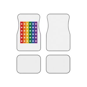 Lgbt Pride Month June Lesbian Gay Bisexual Transgender Lgbtq Flag Rainbow Vector(3) (1) Car Mats Set Of 4