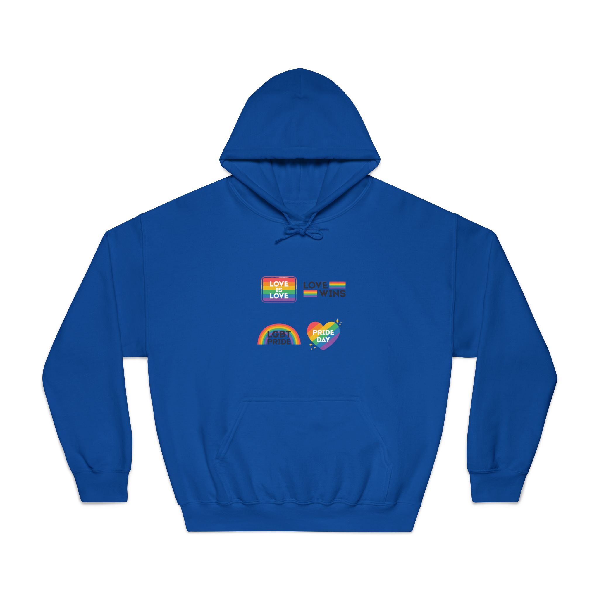 Pride Day Label Collection Design Unisex Dryblend Hooded Sweatshirt - Image 25