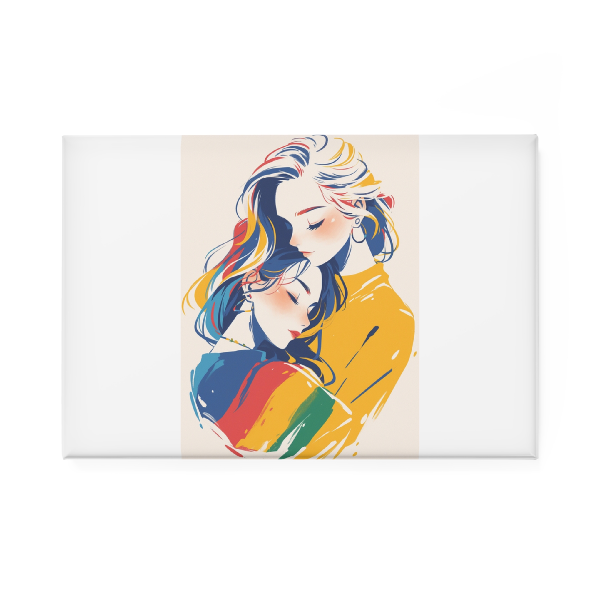 Lesbian Pride Design 1754C4 Button Magnet Rectangle 1 And 10 Pcs