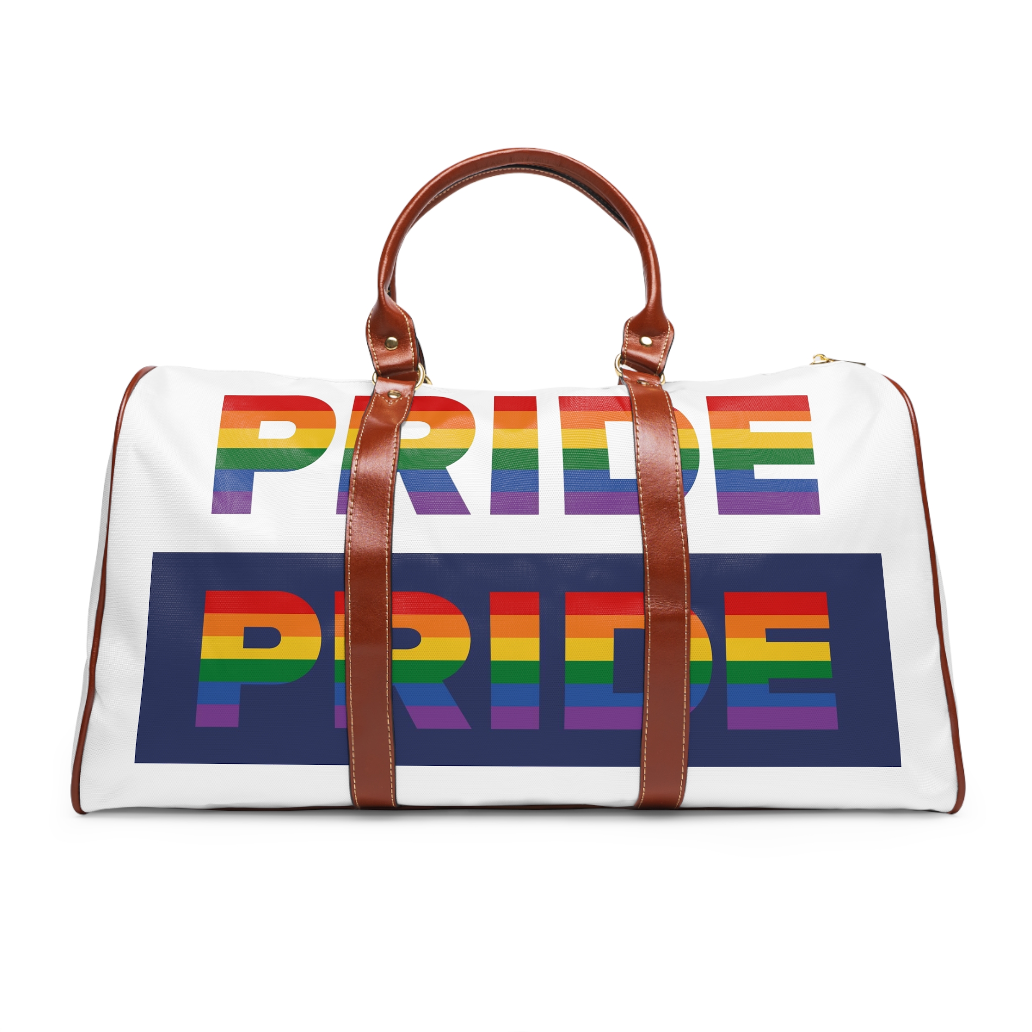 Lgbt Pride Month June Lesbian Gay Bisexual Transgender Lgbtq Flag Rainbow Vector(3) Waterproof Travel Bag