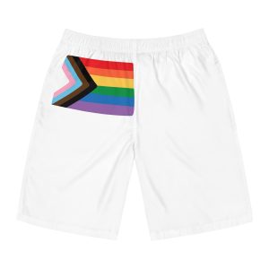 Vector Hand Drawn Lgbt New Rainbow Flag Mens Board Shorts Aop