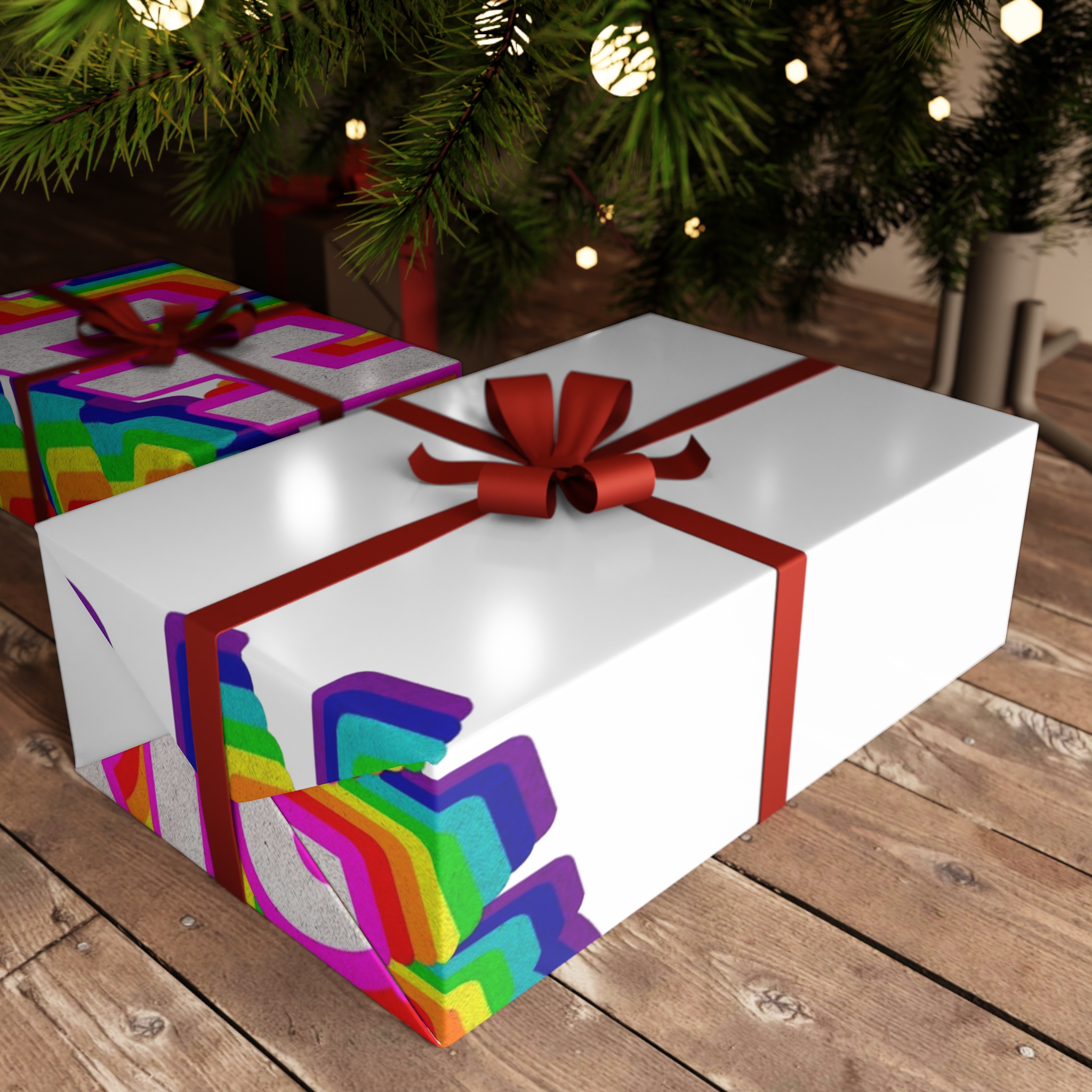 Rainbow Word Gay Rights Typography Design Element Gift Wrapping Paper Sheets 1pc - Image 6