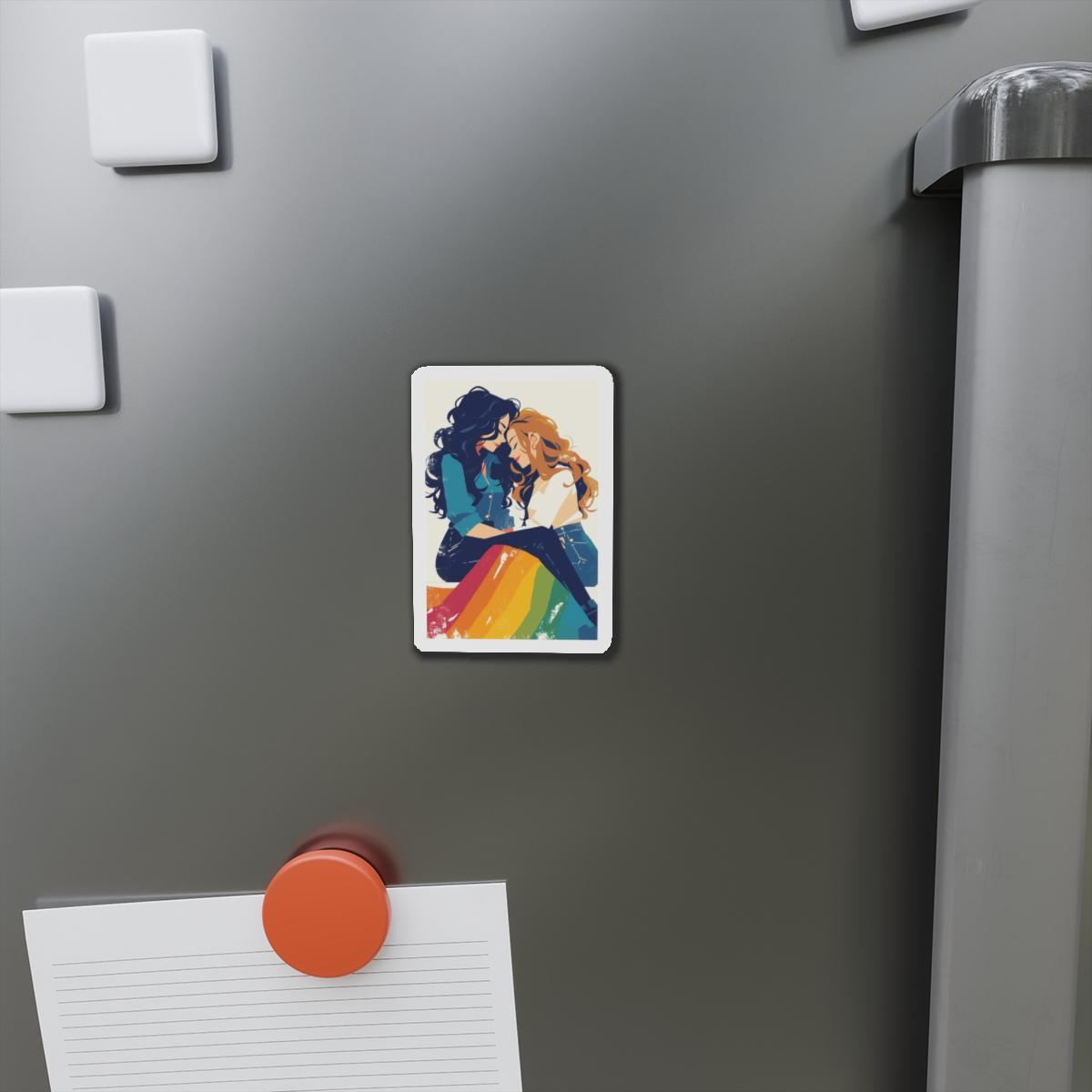 Lesbian Unity Strength Art Exhibit Sticker Die Cut Magnets - Image 5