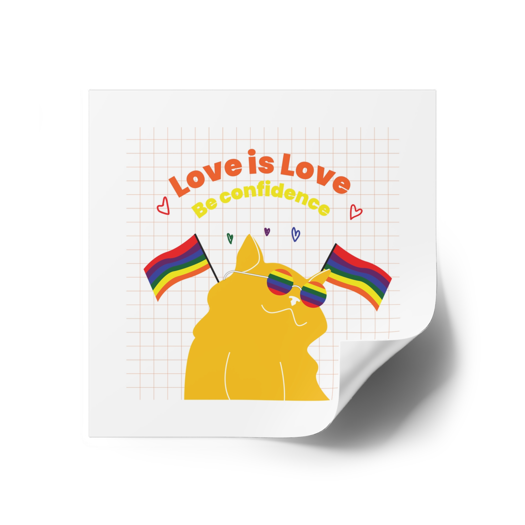 Pride Month Flat Design Illustration Laminate Stickers Square - Image 26