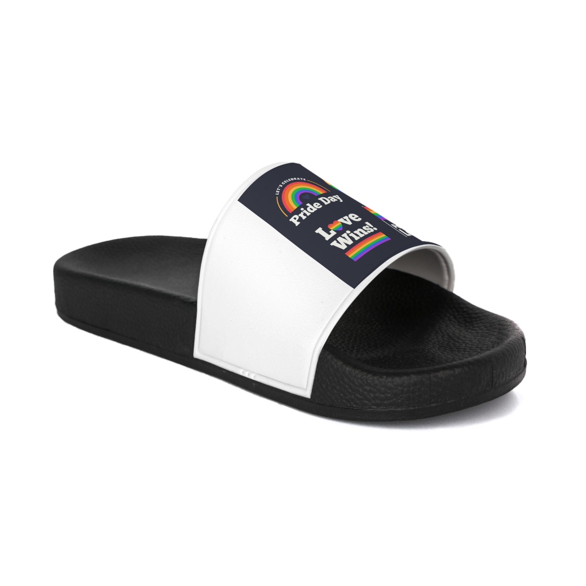 Flat Pride Day Badge Collection 2 Mens Slide Sandals - Image 2