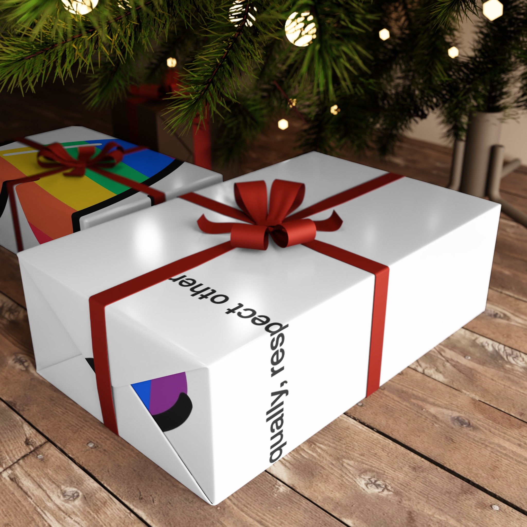 Love Letter Pride Rainbow Lettering Text Writing Pattern Freedom Love Heart Homo Colors Flag Parade Gift Wrapping Paper Sheets 1pc - Image 3