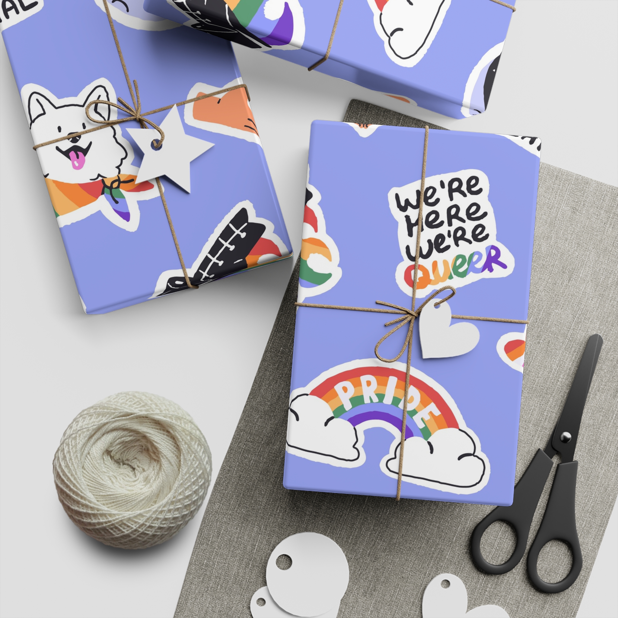 Lesbian Pride Design 20D8B6 Gift Wrapping Paper Sheets 1pc - Image 2