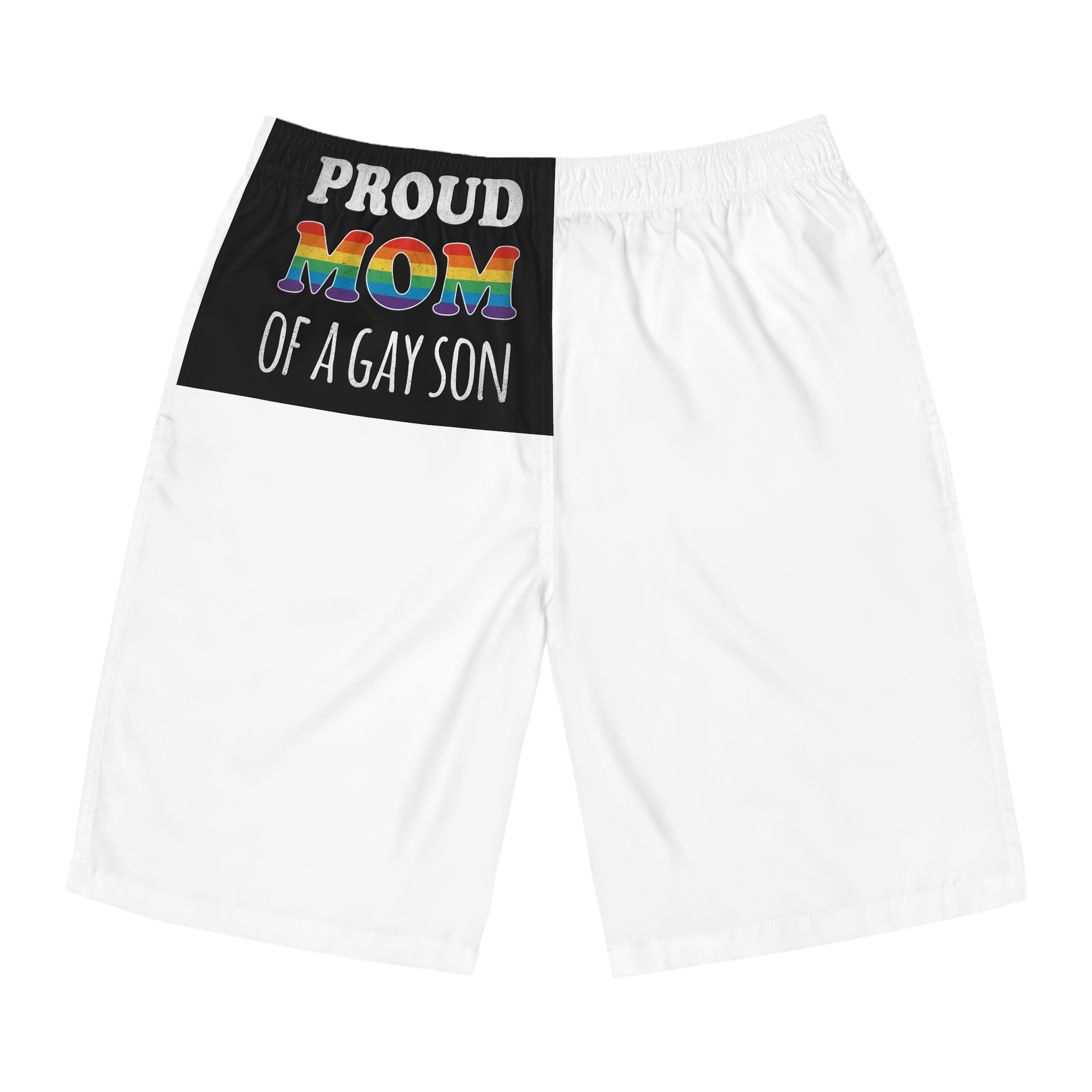 Mother Day Pride Rainbow Typography Vector Premium T Shirt(4) Mens Board Shorts Aop