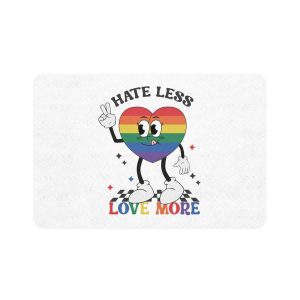 Heart With Words Hate Less Love More It Pet Food Mat 12x18