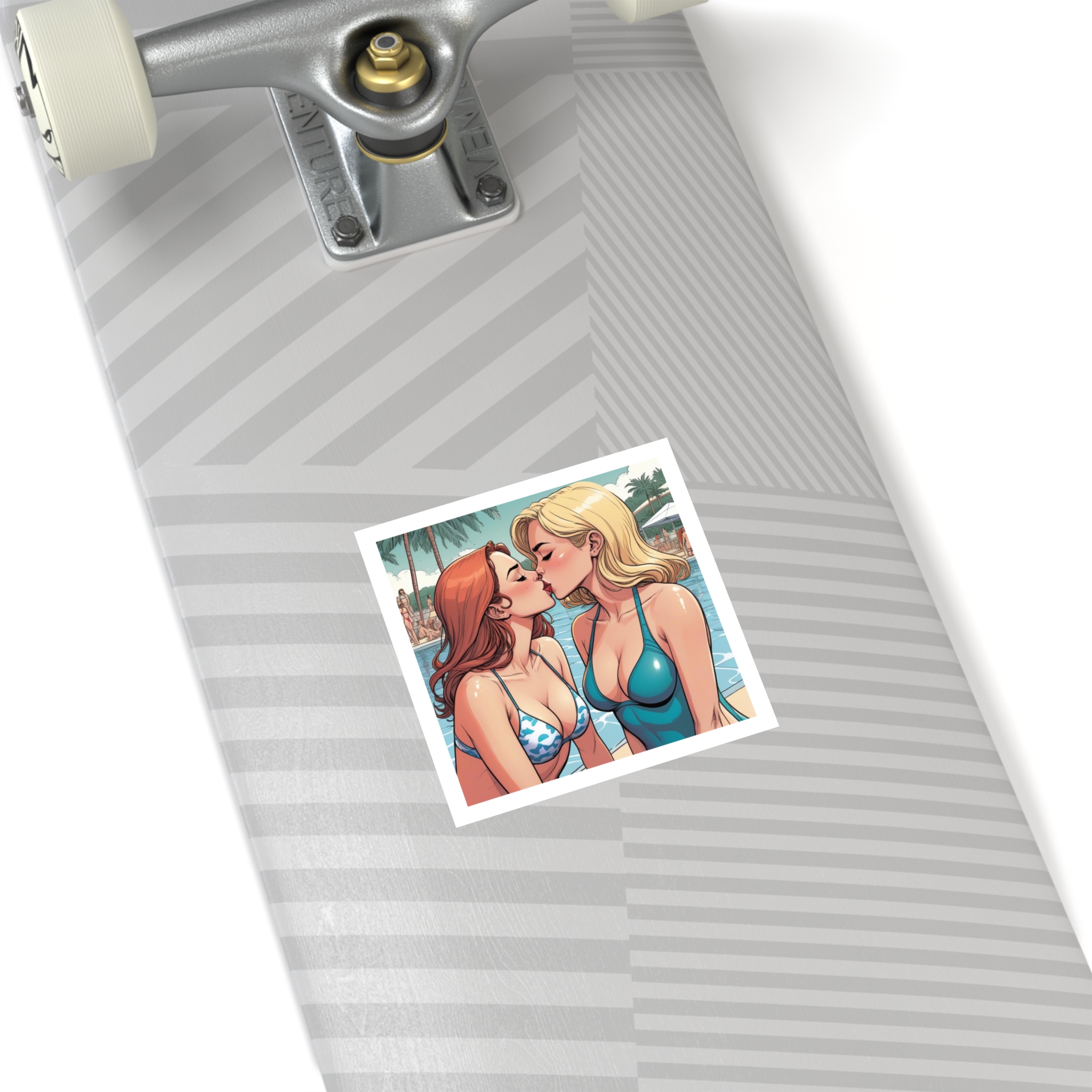 Lesbian Pride Design 4C84D6 Laminate Stickers Square - Image 24