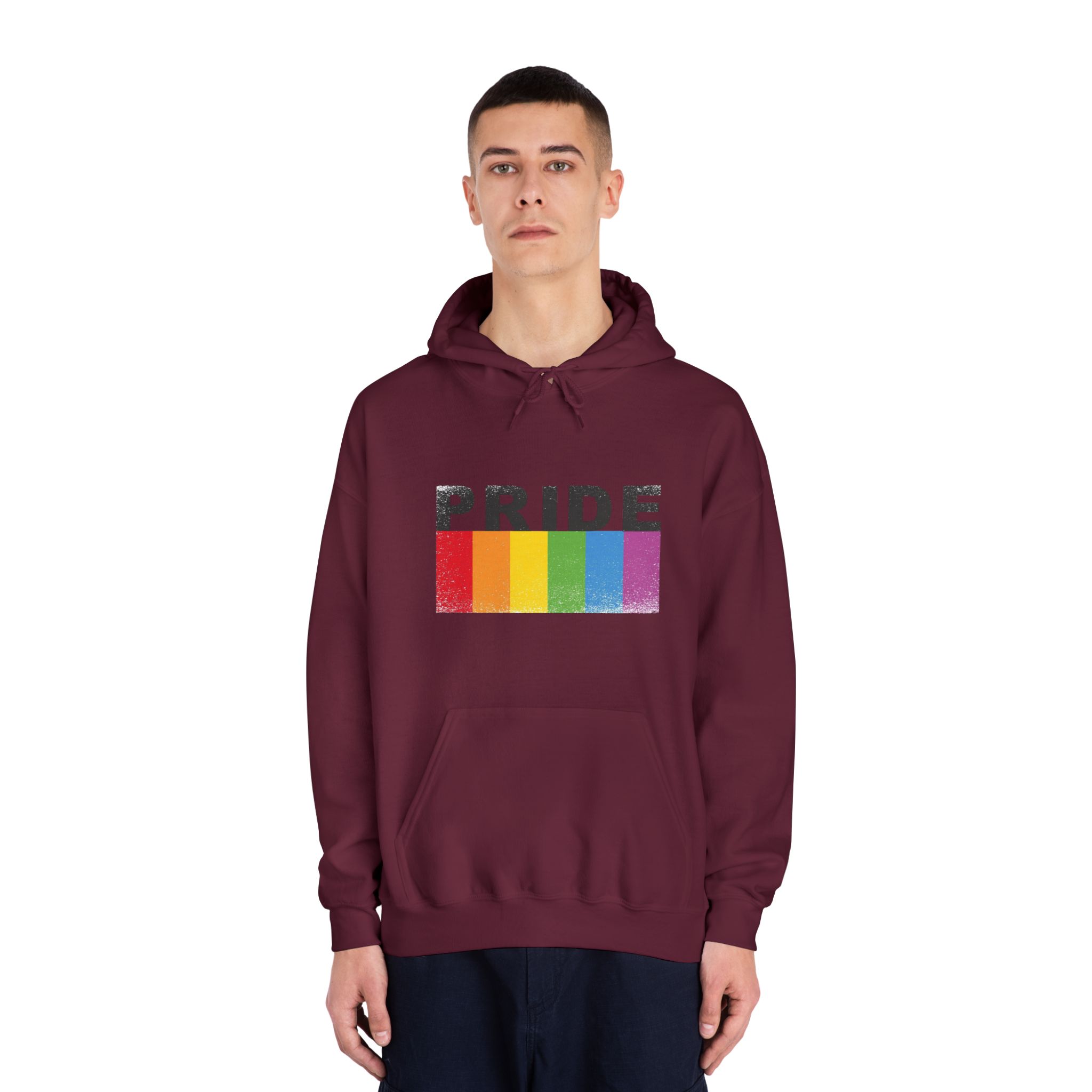 Pride Banner Unisex Dryblend Hooded Sweatshirt - Image 19