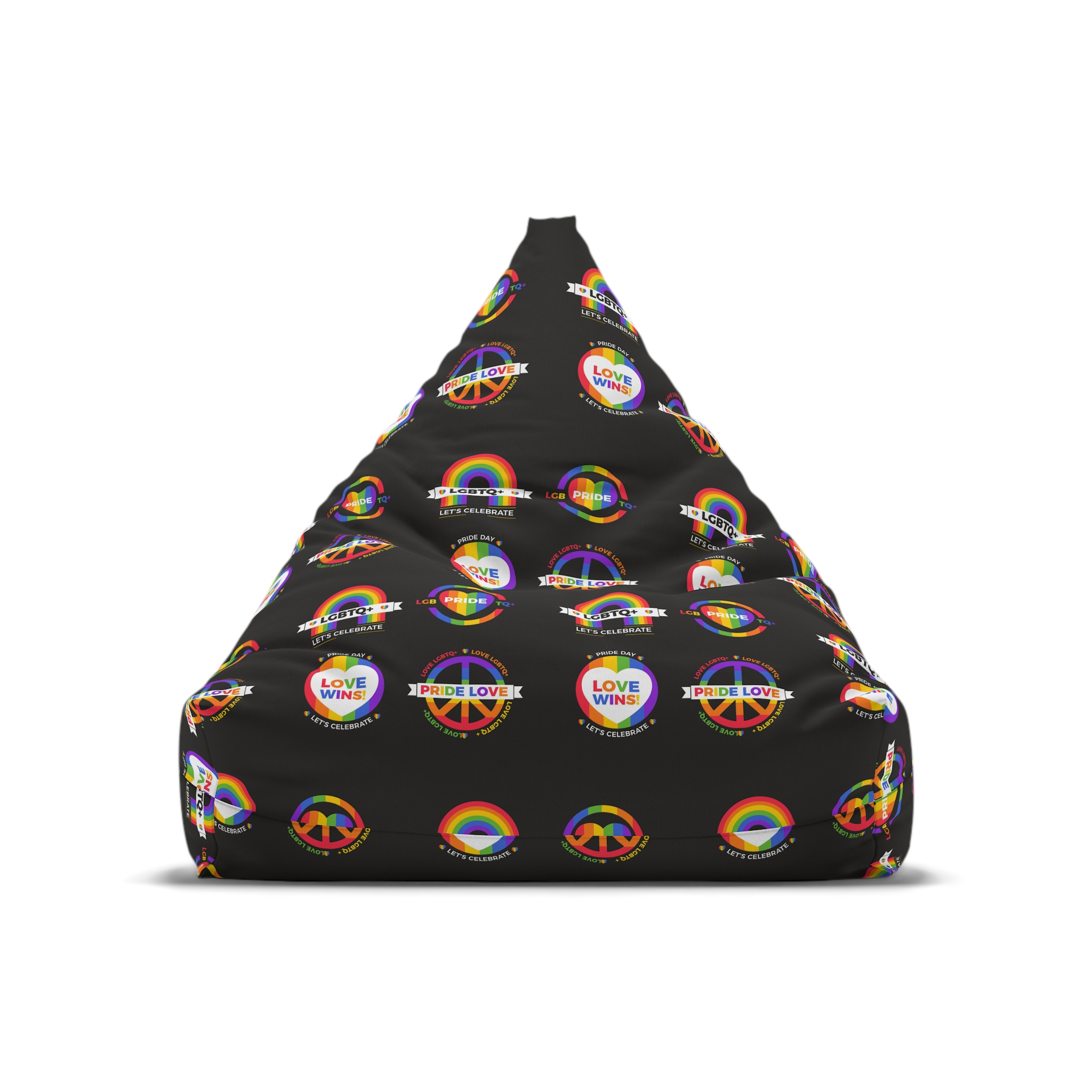 Flat Pride Day Badge Collection Bean Bag Chair Cover - Image 5