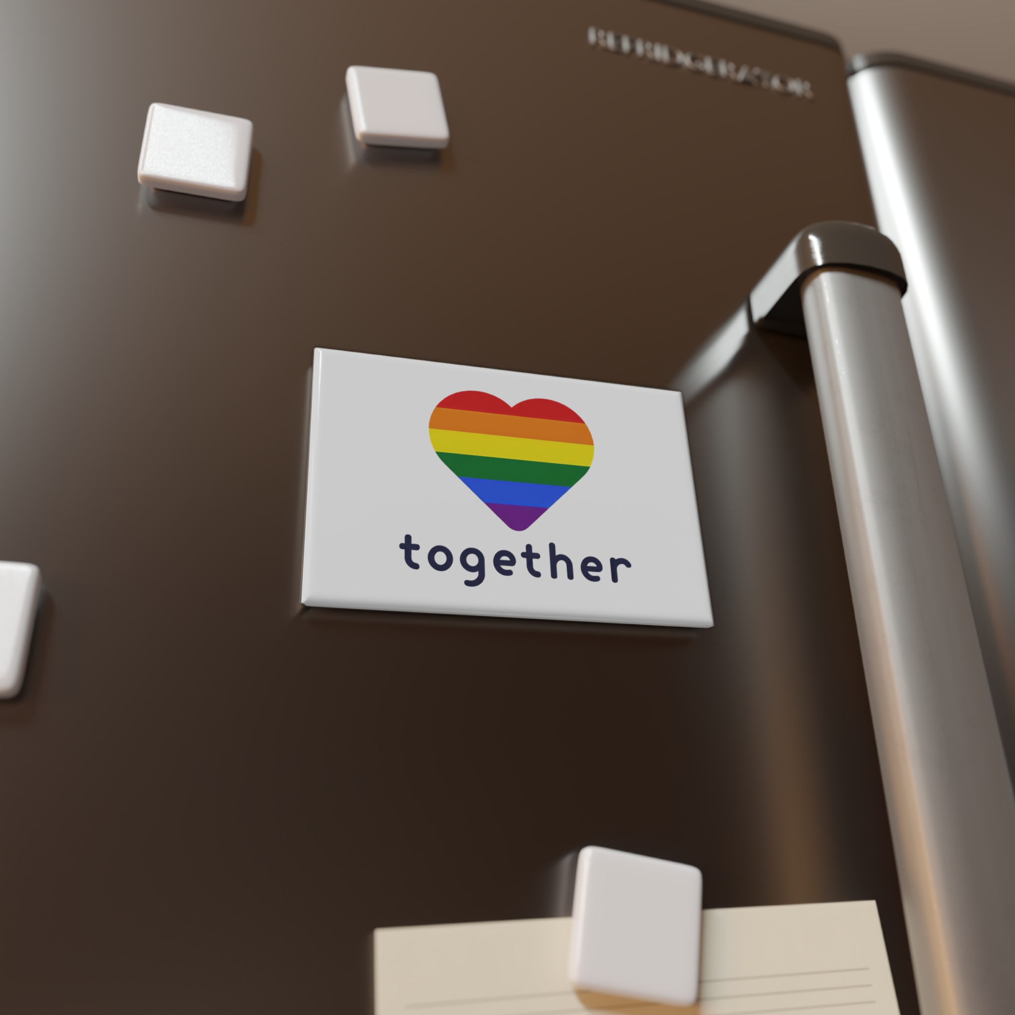 Lgbt Flag With Textlgbt Flag With Text Button Magnet Rectangle 1 And 10 Pcs - Image 4