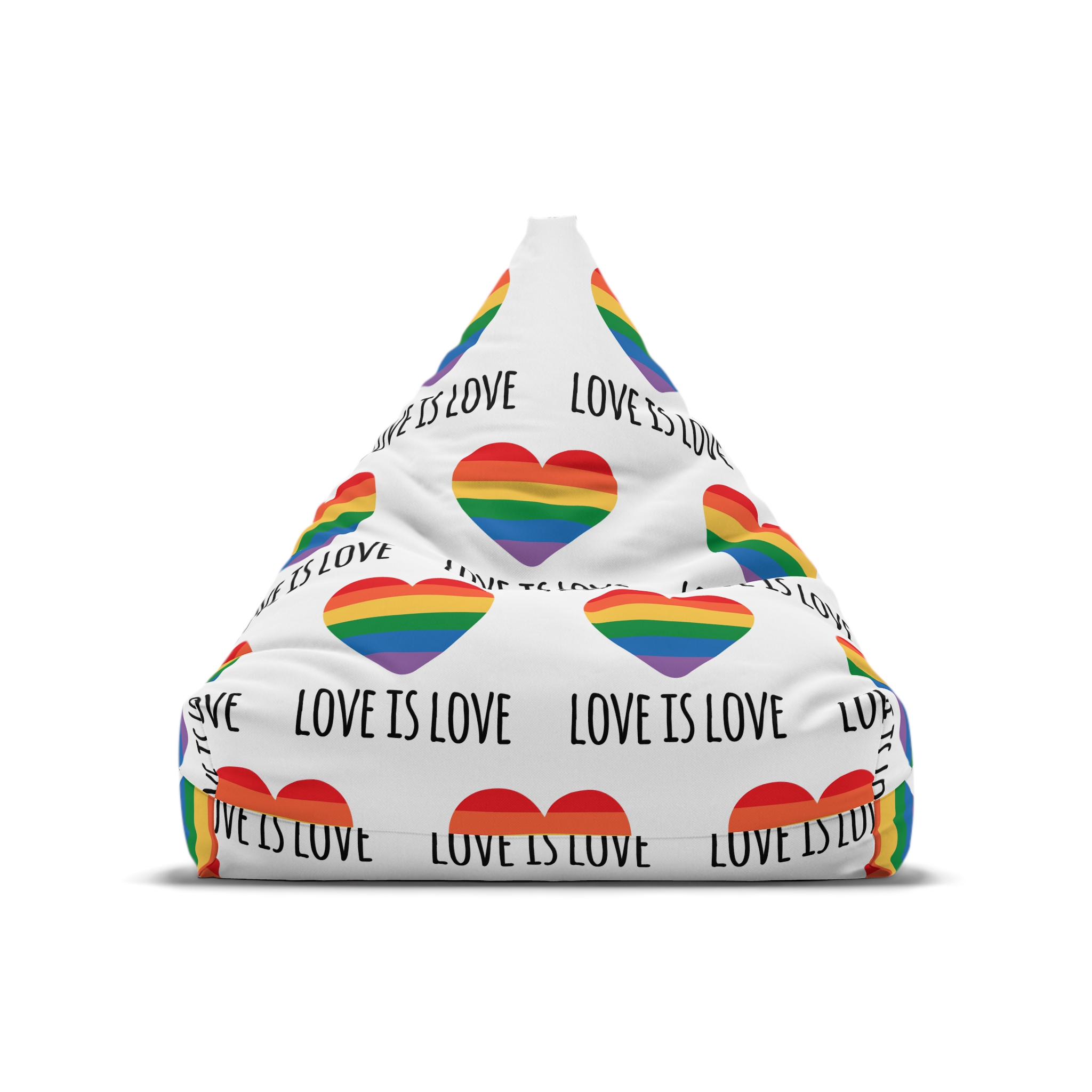 Vector Sketch Lgbt Rainbow Love Is Love Lettering Bean Bag Chair Cover - Image 5