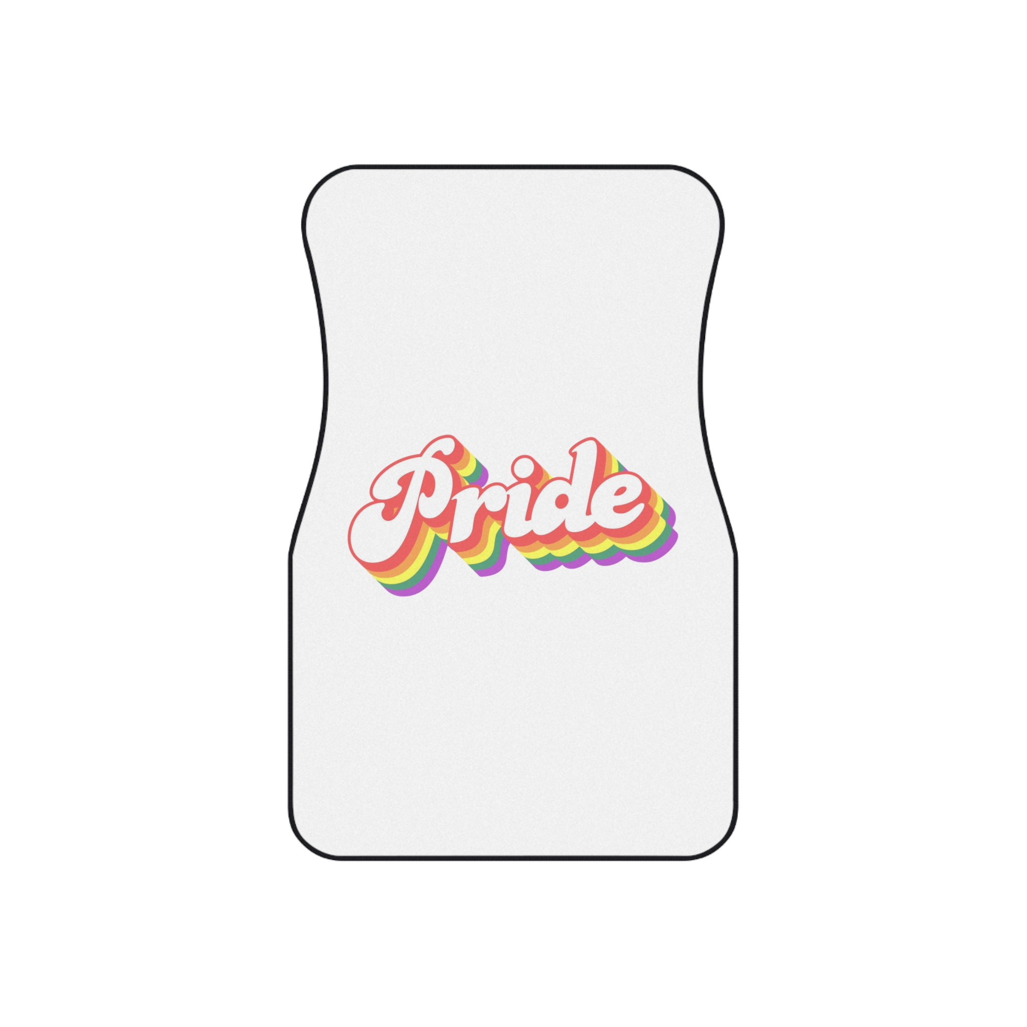 Pride Lgbt Gay Retro Tshirt Design(2) Car Mats Set Of 4 - Image 2