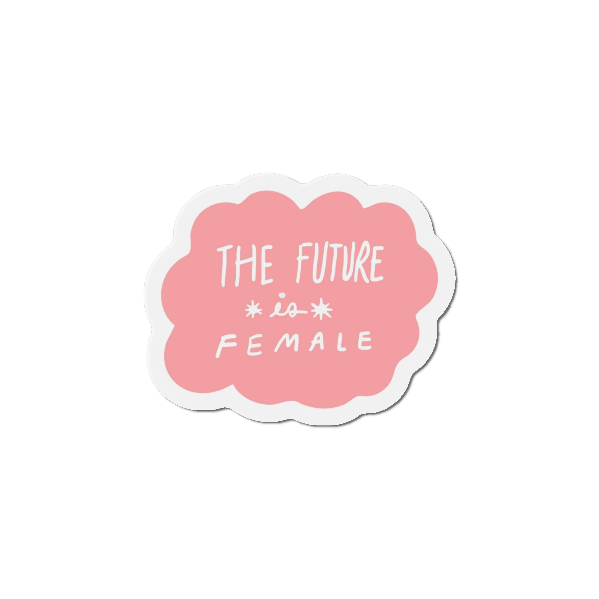 Future Is Female Sticker Collage Pink Speech Bubble Vector Die Cut Magnets - Image 10