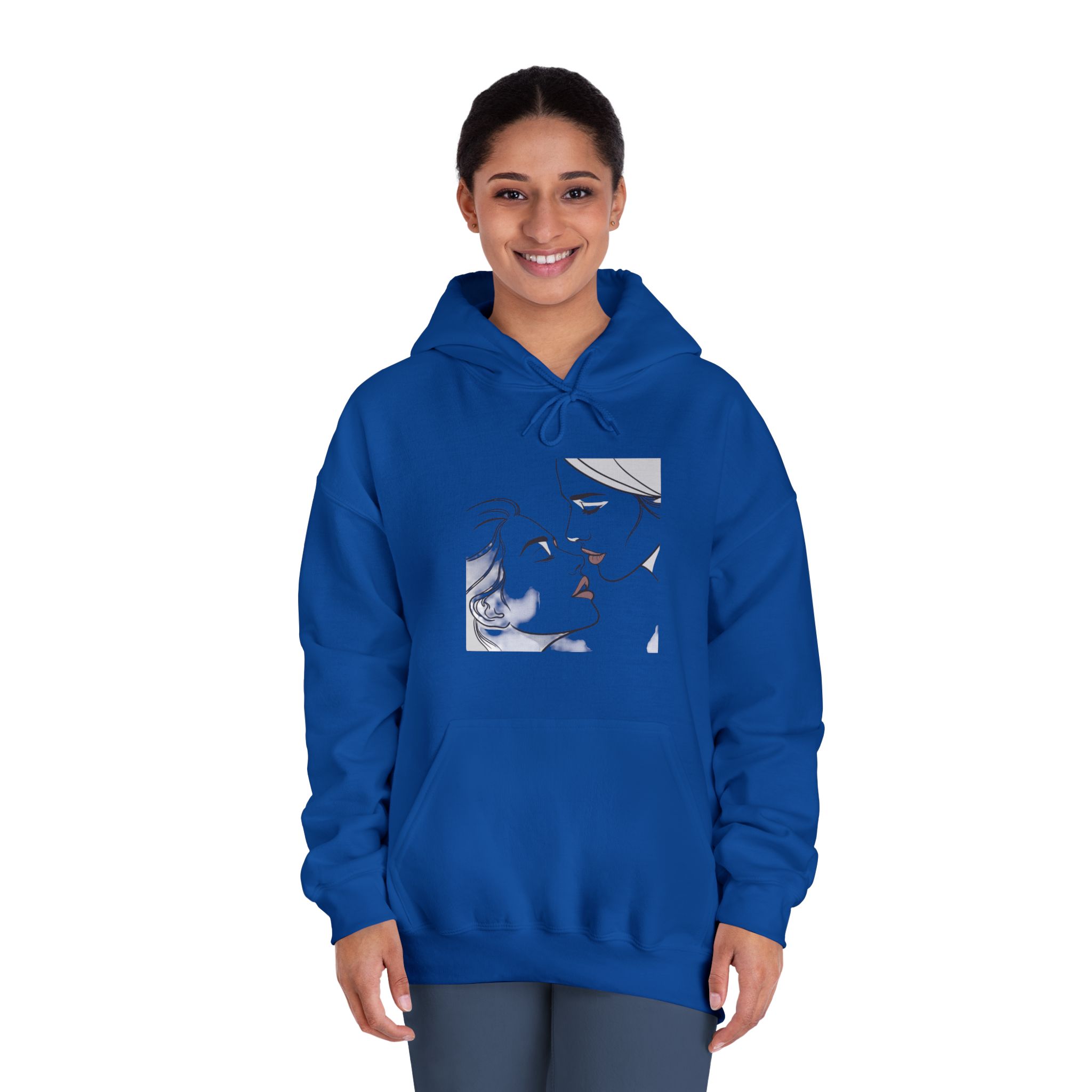 Perfect Lip Set Open Close Smooches Unisex Dryblend Hooded Sweatshirt - Image 28