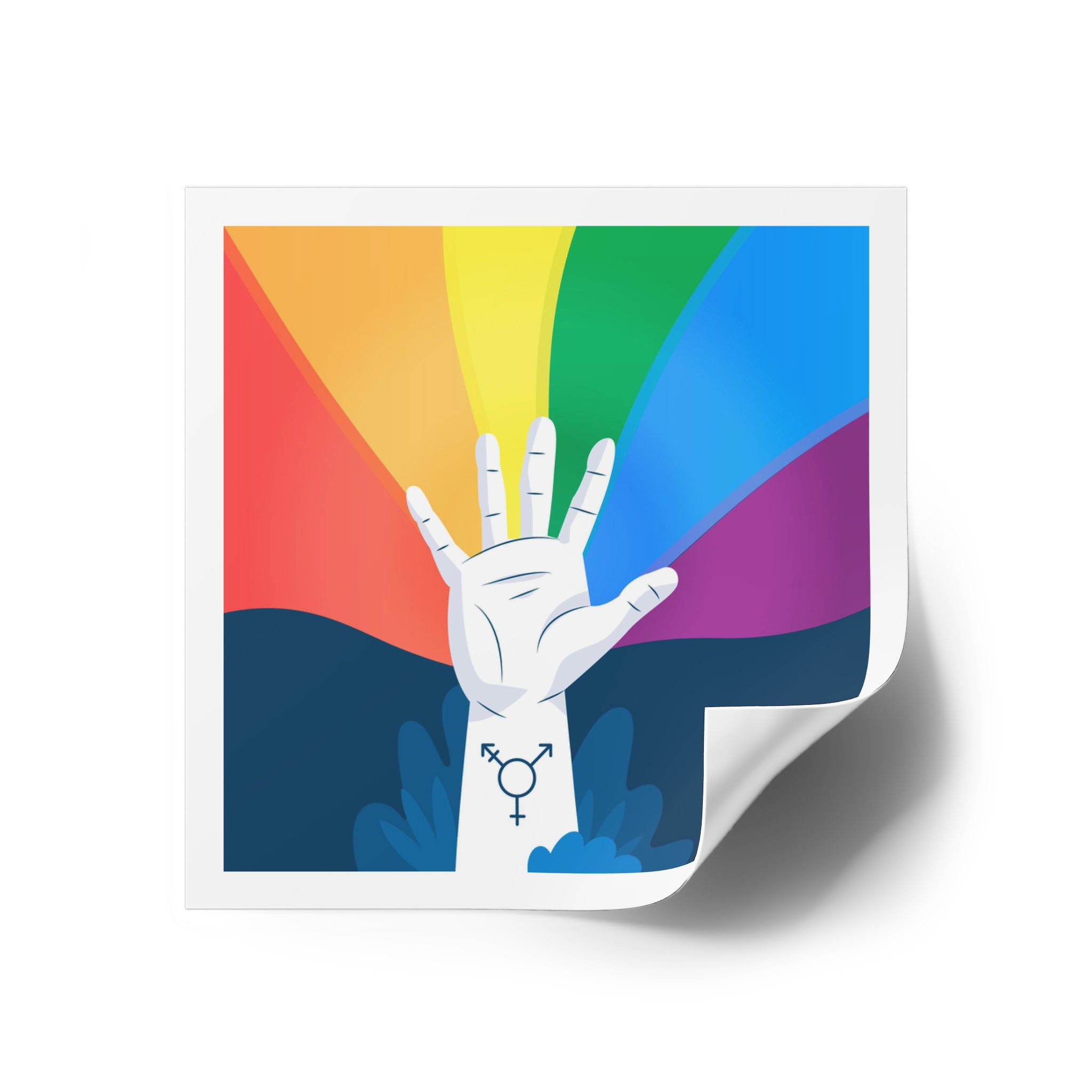Pride Day Concept Laminate Stickers Square - Image 26