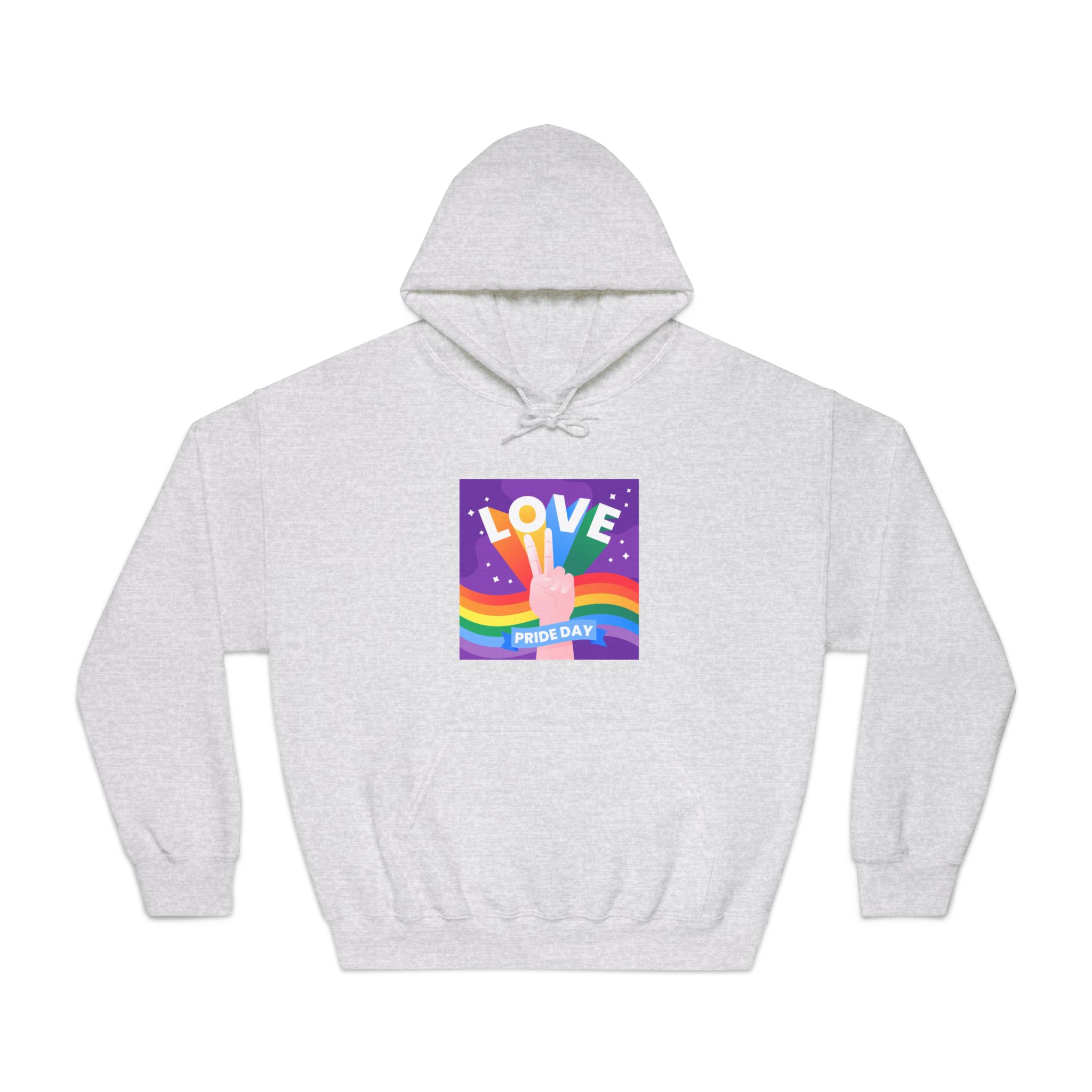 Pride Day Event Message Design Unisex Dryblend Hooded Sweatshirt - Image 5