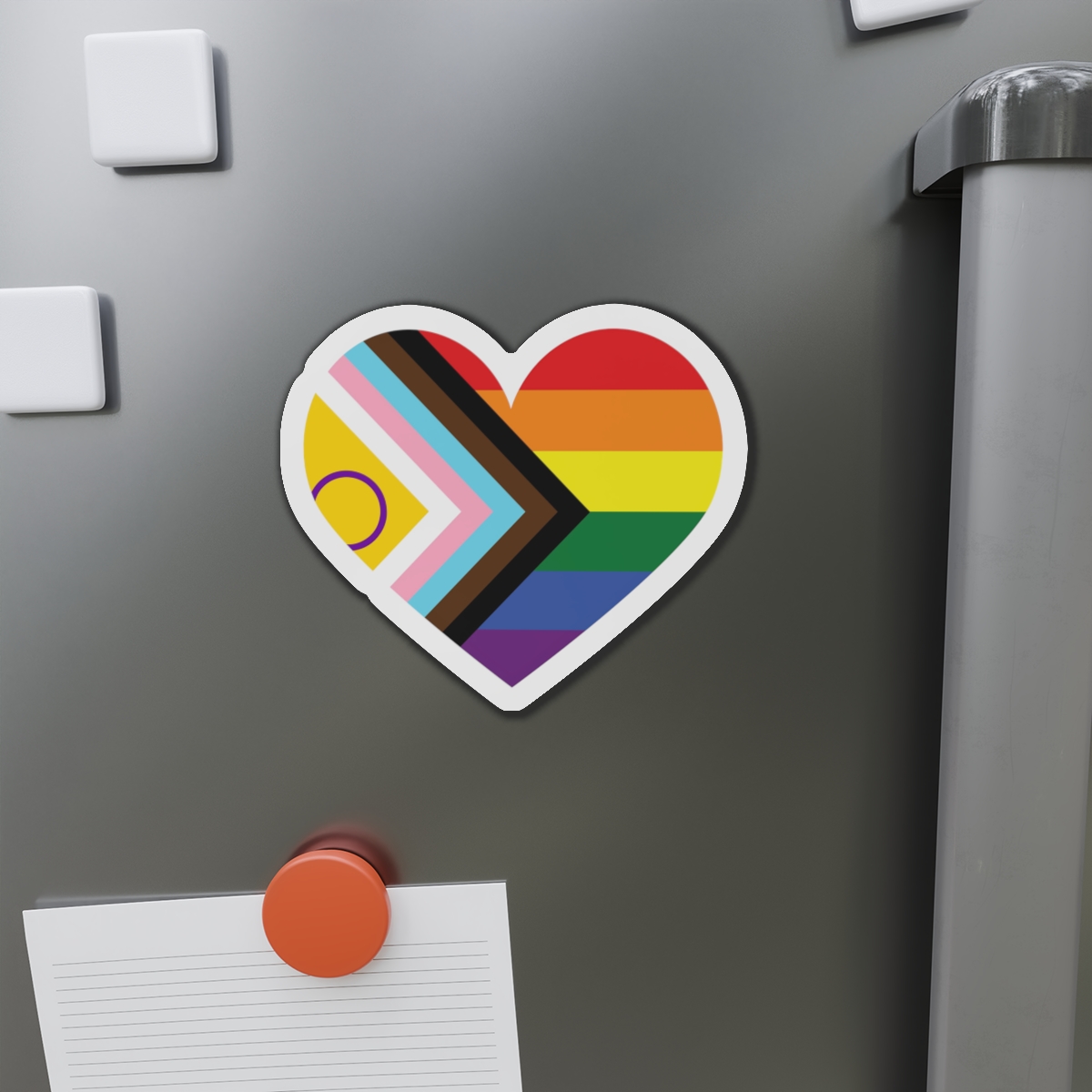Heart With Rainbow Colored Heart Die Cut Magnets - Image 11