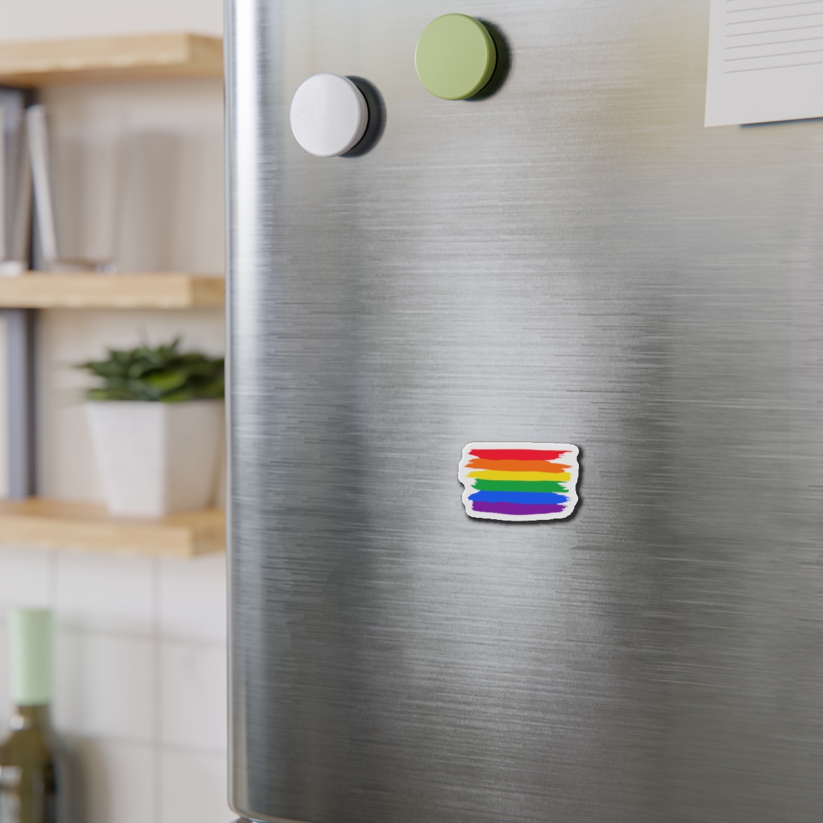 Watercolor Pride Day Flag Die Cut Magnets - Image 3