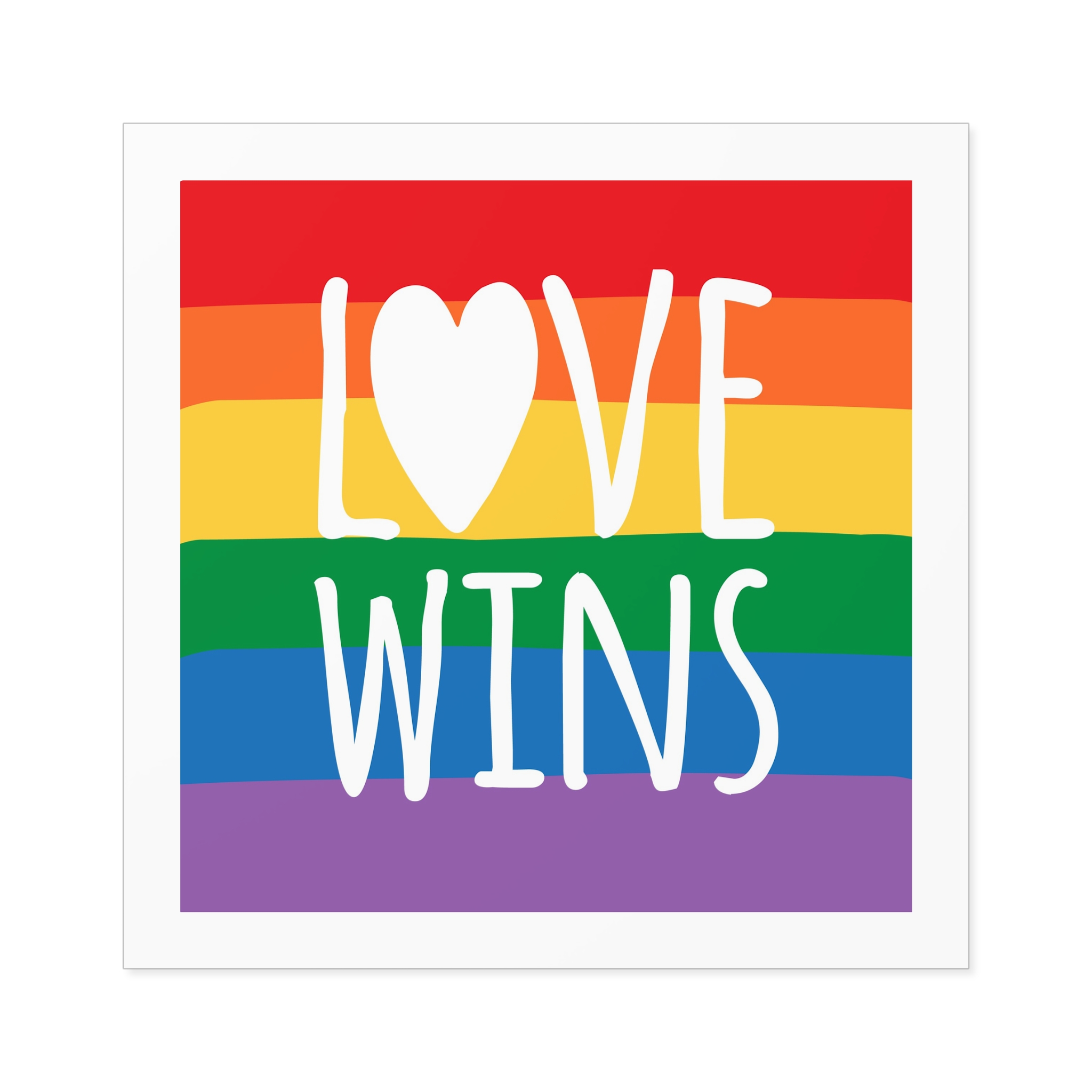Lovewins Heart Hd 2 Laminate Stickers Square - Image 49