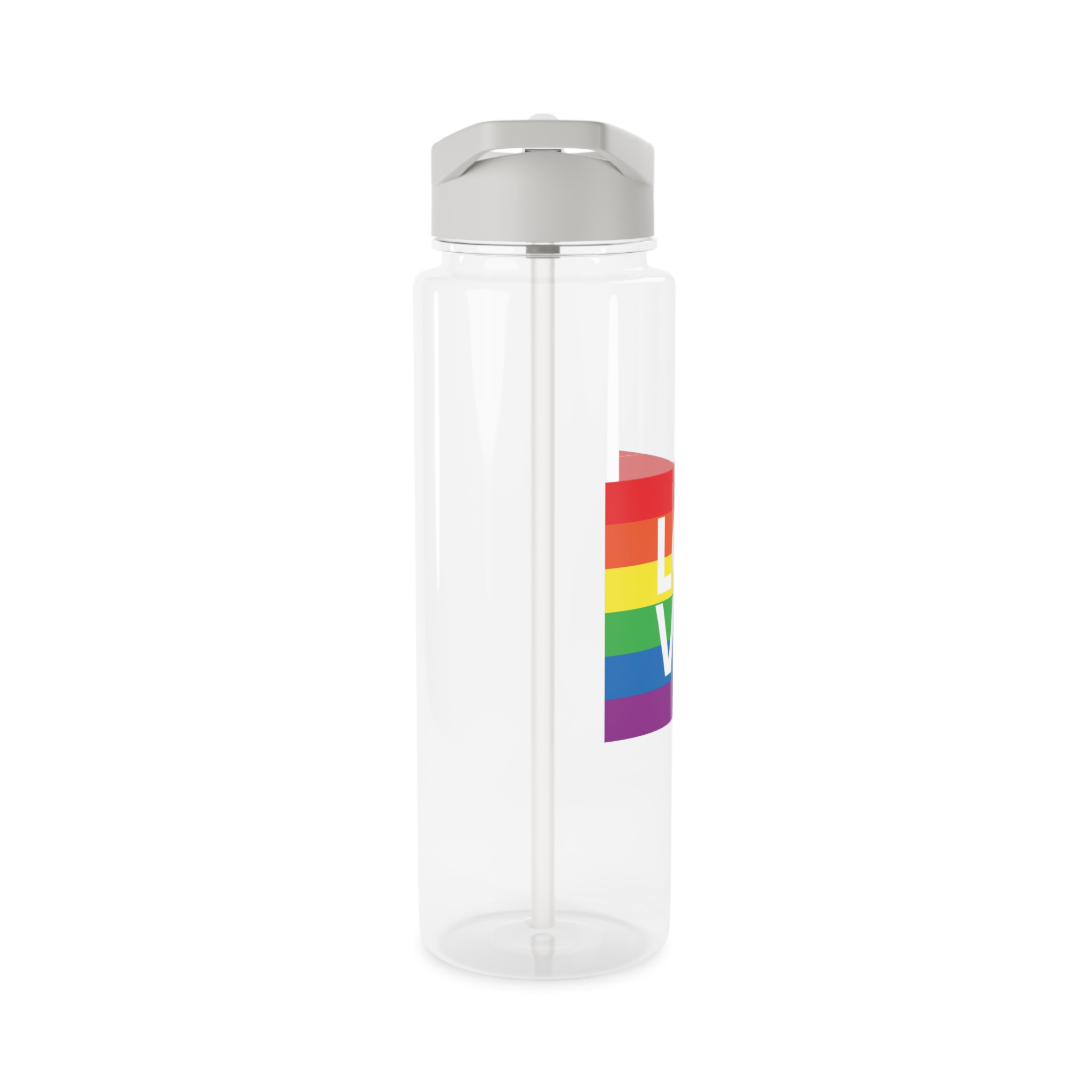 Love Lgbt Squere White Tritan Water Bottle - Image 8
