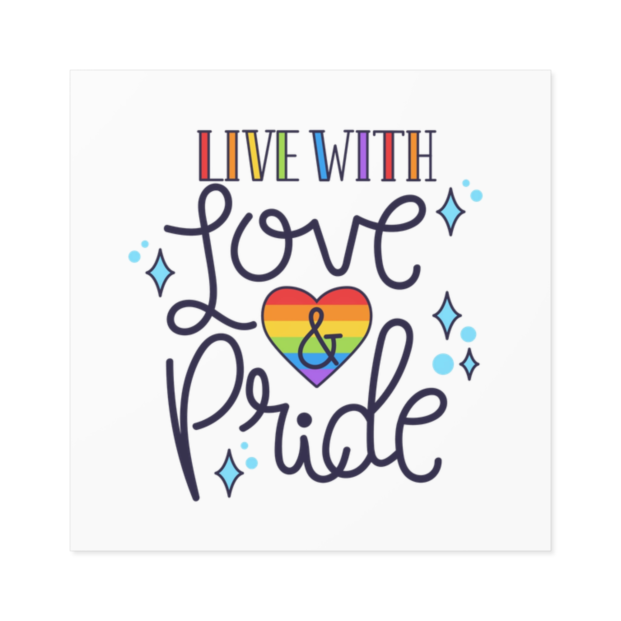 Pride Day Lettering Concept Laminate Stickers Square - Image 9