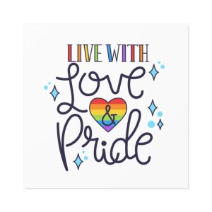 Pride Day Lettering Concept Laminate Stickers Square