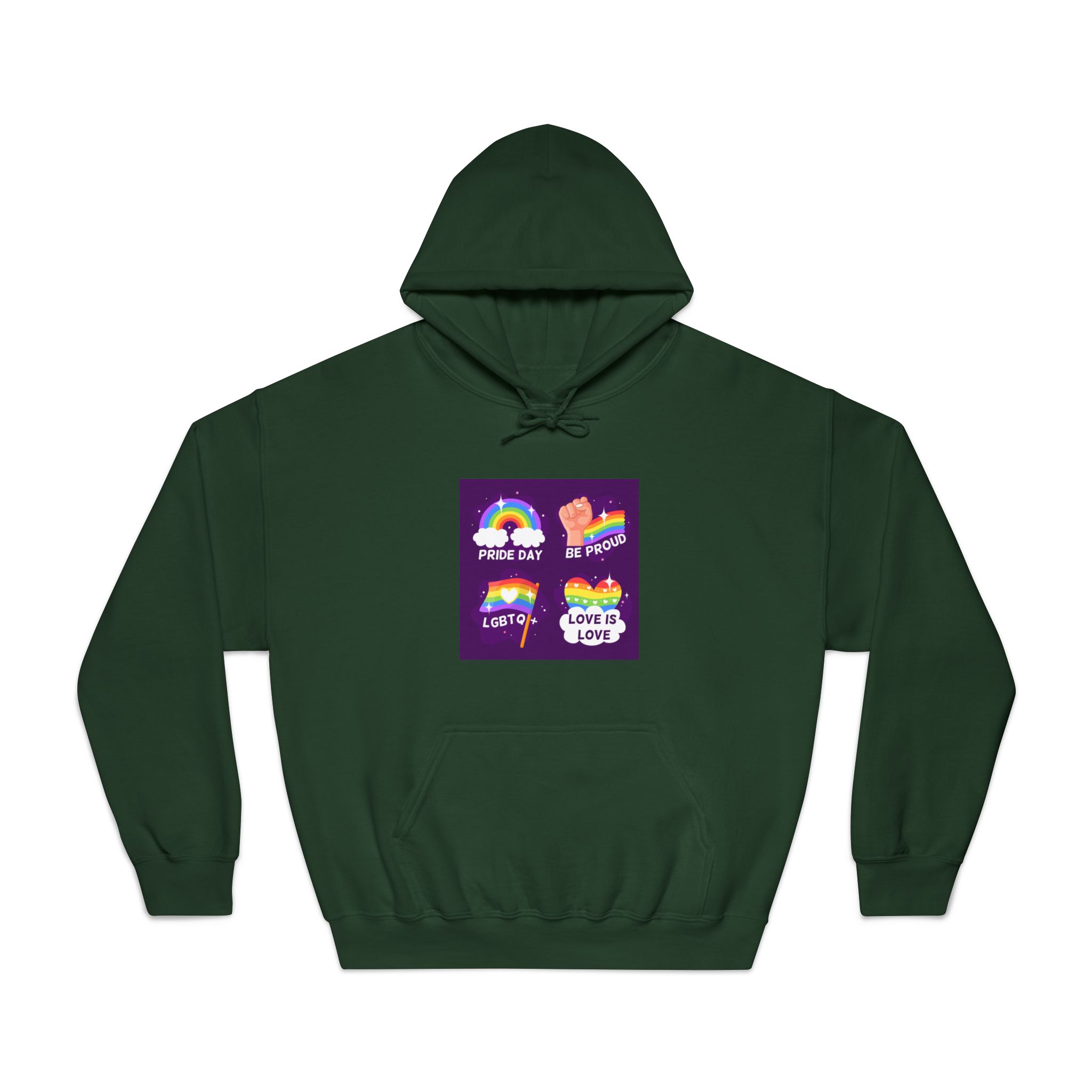 Pride Day Badges Collection Unisex Dryblend Hooded Sweatshirt - Image 21