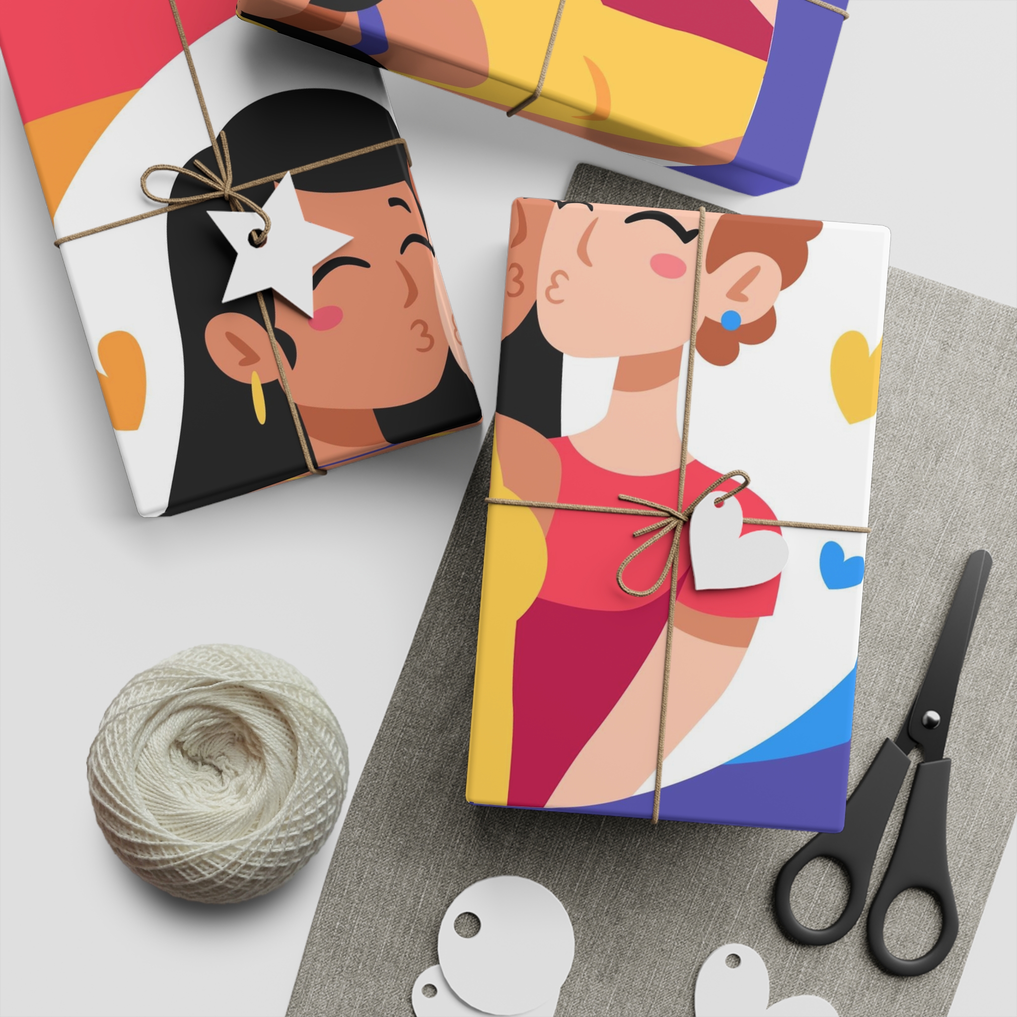 Lesbian Pride Design EF902A Gift Wrapping Paper Sheets 1pc - Image 2