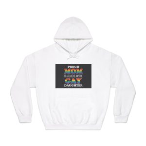 Mother Day Pride Rainbow Typography Vector Premium T Shirt(3) Unisex Dryblend Hooded Sweatshirt
