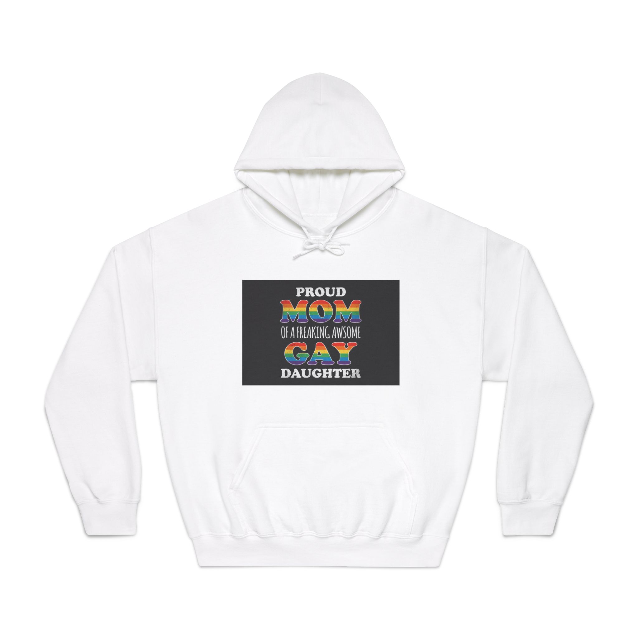 Mother Day Pride Rainbow Typography Vector Premium T Shirt(3) Unisex Dryblend Hooded Sweatshirt