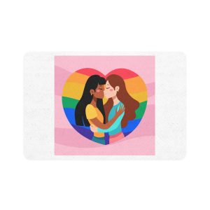 Lesbian Pride Design 5F97D4 Pet Food Mat 12x18