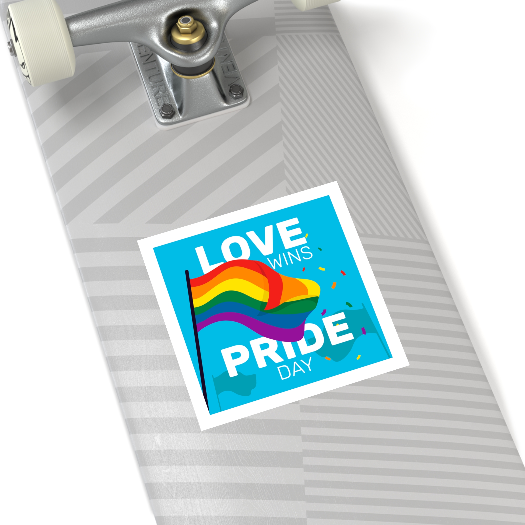 Pride Day Event With Rainbow Flag Laminate Stickers Square - Image 36