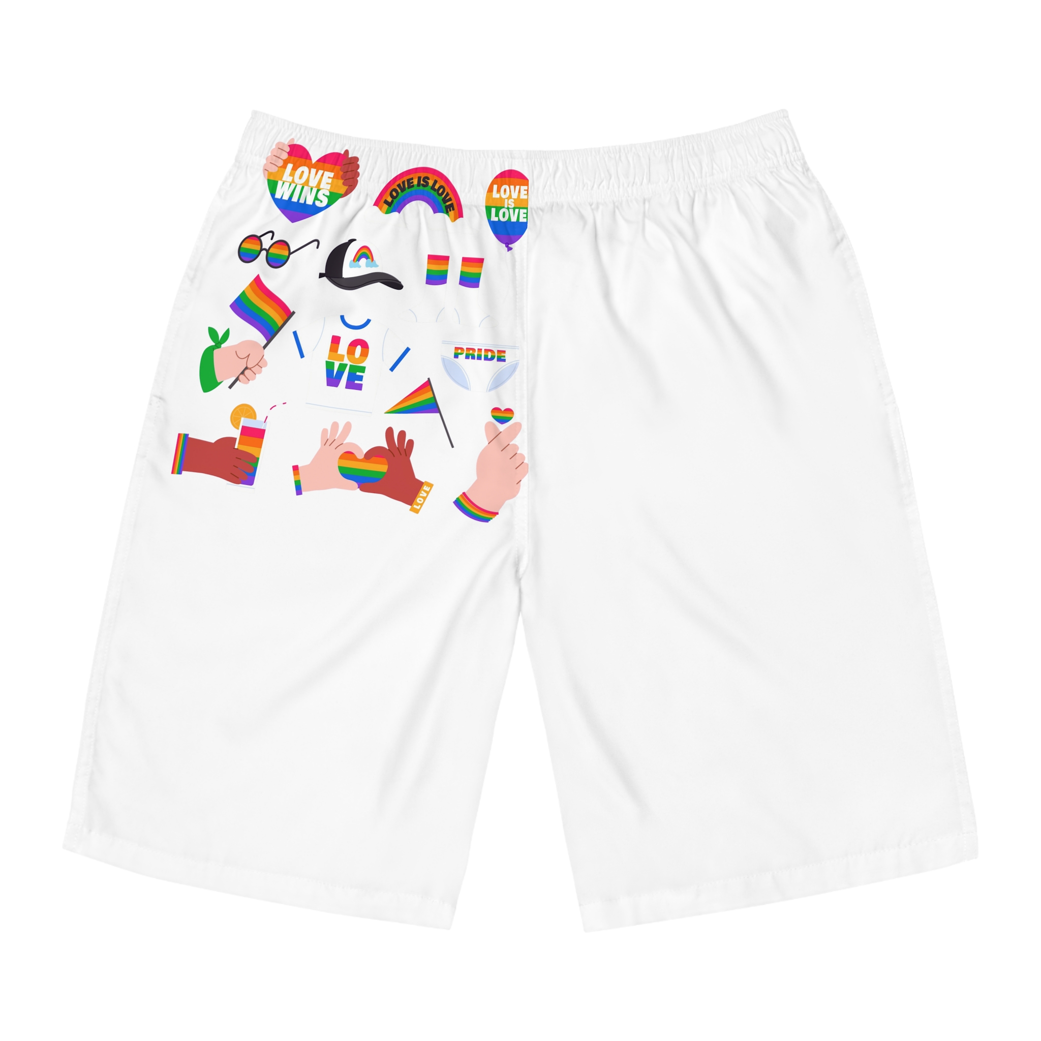 Elements Collection Pride Month Celebration Mens Board Shorts Aop