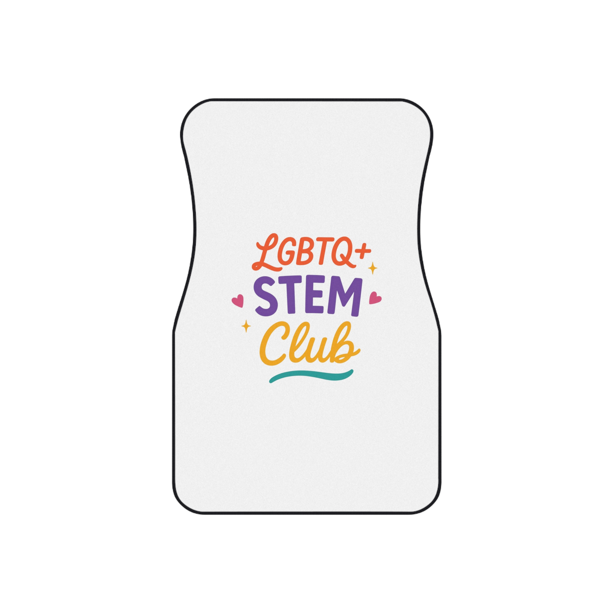 Vibrant Lgbtq Stem Club Logo Vector Illustration Featuring Bright Colors Playful Design Element Car Mats Set Of 4 - Image 2