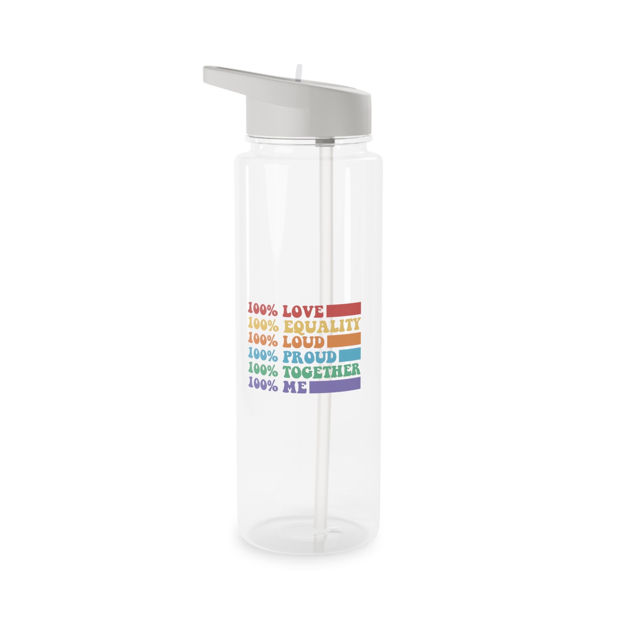 Pride Lgbt Gay Typography T Shirt Design Tritan Water Bottle - Image 5