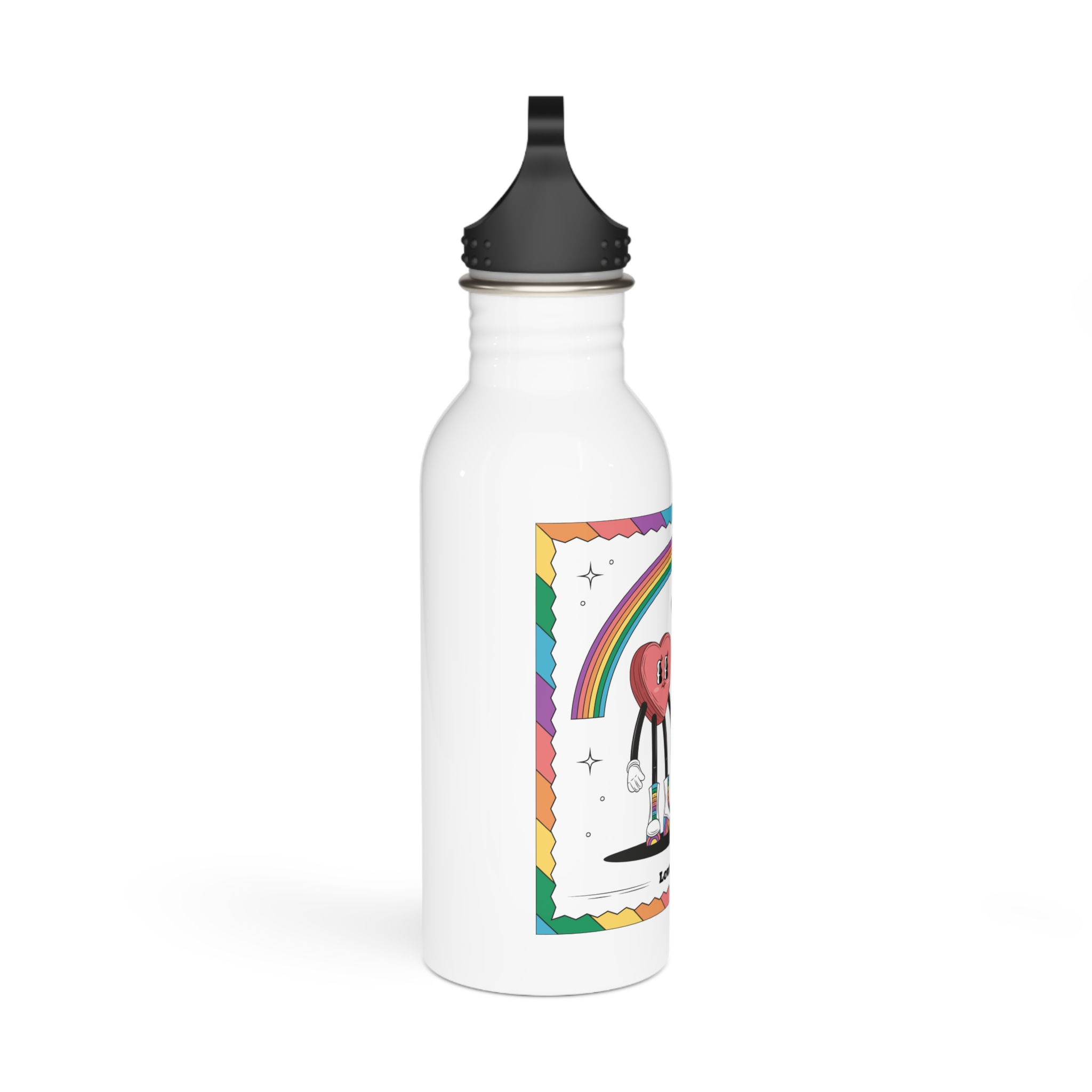 Hand Drawn Illustration Pride Month Celebration(4) Stainless Steel Water Bottle - Image 2