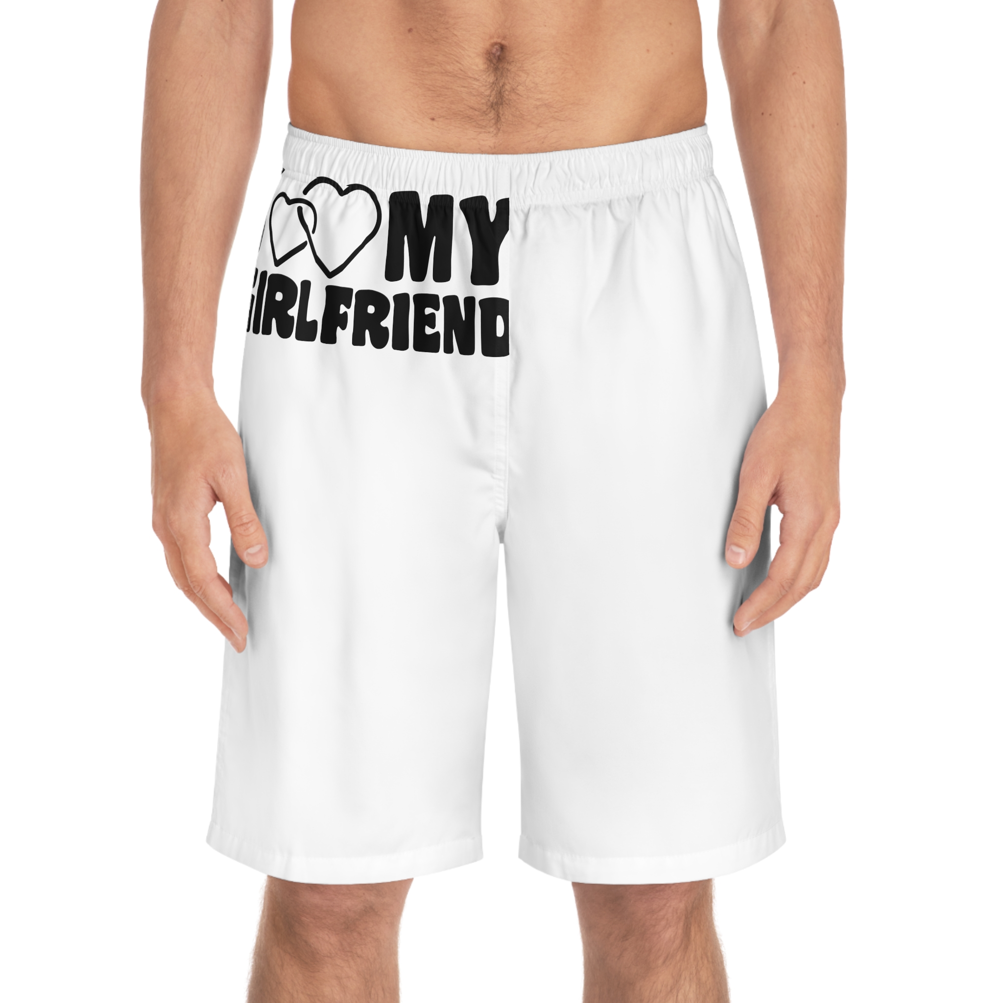 I Love My Girlfriend Iheart My Girlfriend Mens Board Shorts Aop - Image 3