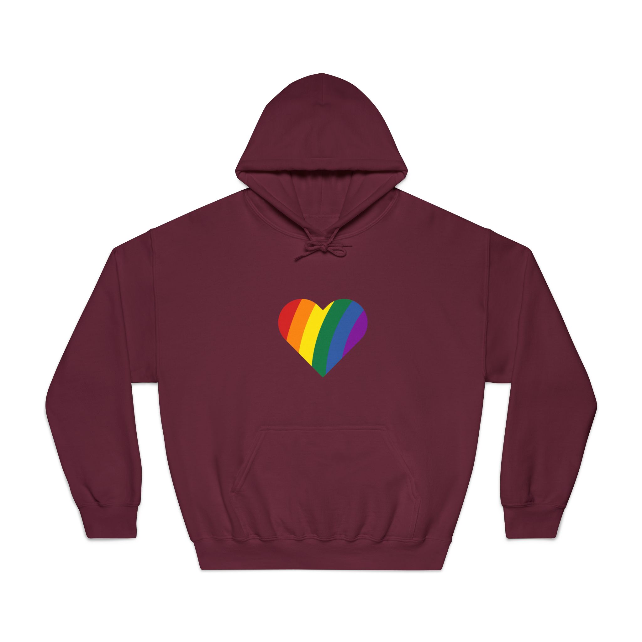 Minimalist Pride Heart Filled With Rainbow Colors Unisex Dryblend Hooded Sweatshirt - Image 17
