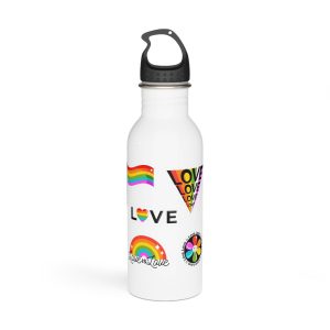 Pride Day Badges With Flag Stainless Steel Water Bottle