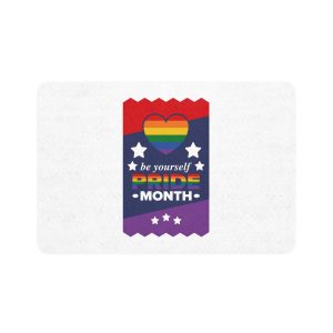 Lgbt Pride Month June Lesbian Gay Bisexual Transgender Love Lgbtq Flag Rainbow Vector Pet Food Mat 12x18