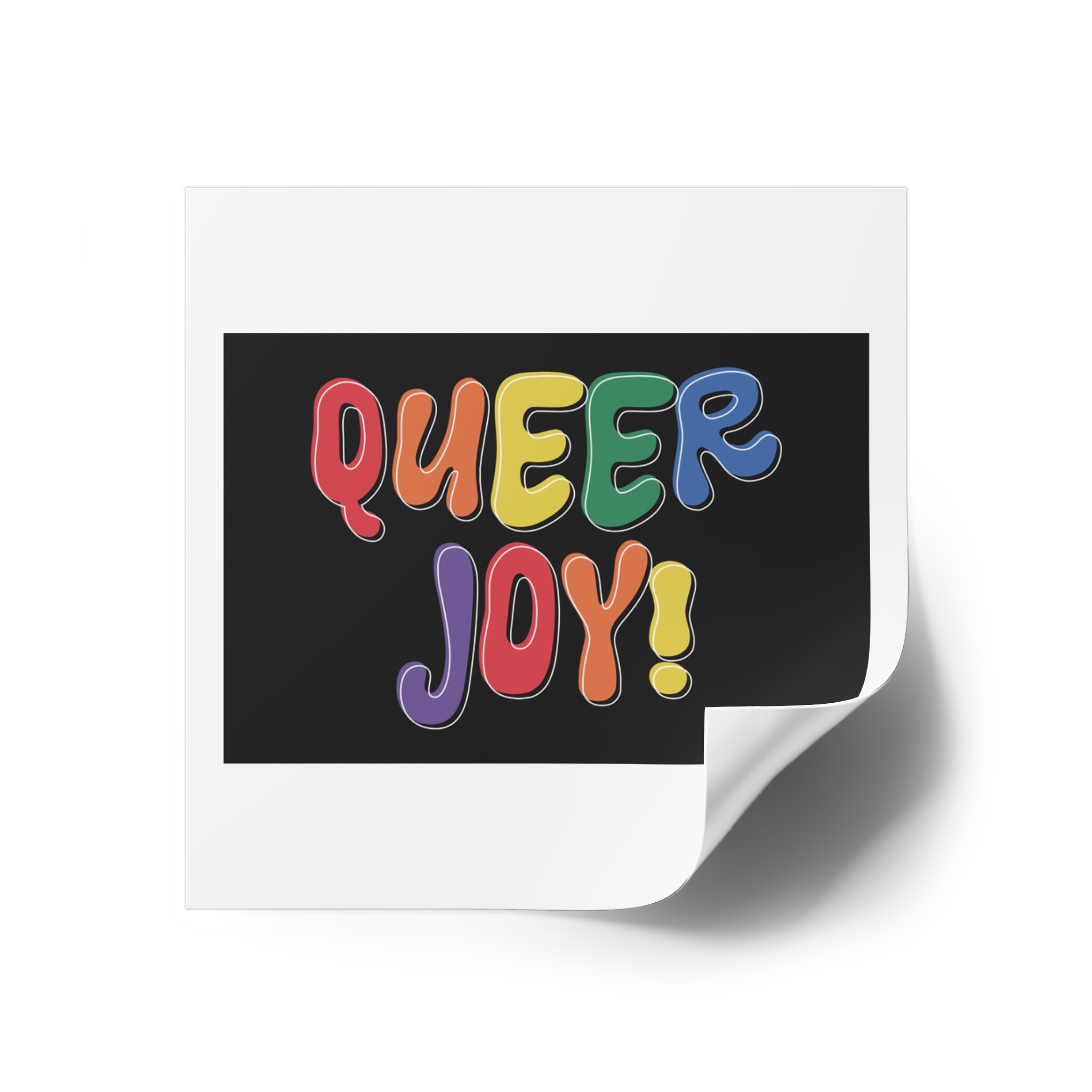 Queer Joy Colorful Celebration Lgbtq Pride Happiness Laminate Stickers Square - Image 18